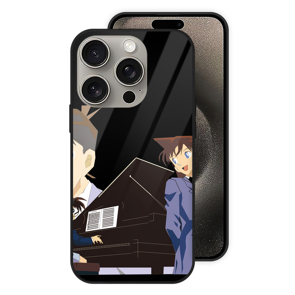 （画像用） 名探偵コナン 毛利 蘭 もうり らん、モーリ ラン Detective Conan Rachel Moore 【iPhone15Pro対応】スマホケース 耐衝撃＆黄変防止 背面ガラス