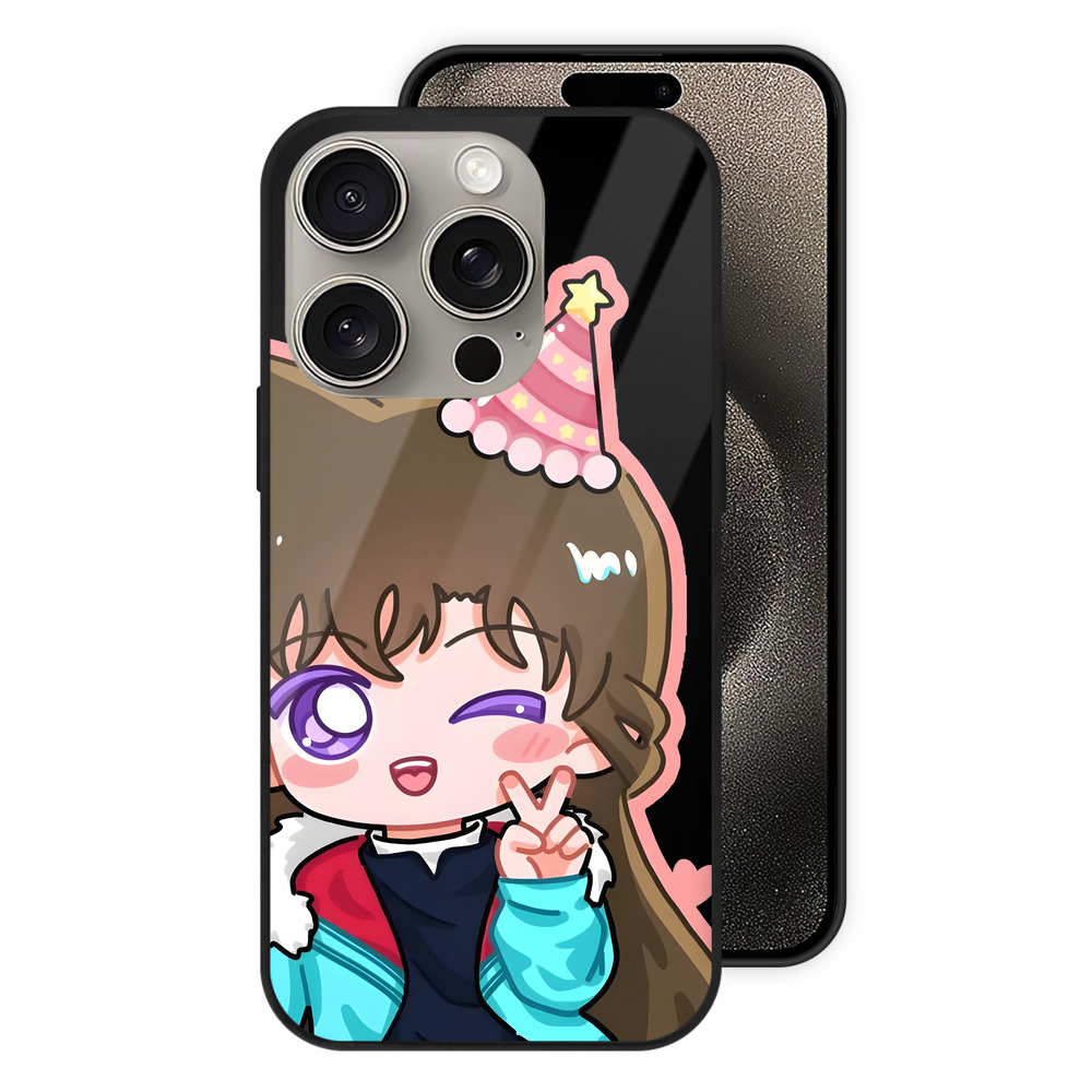 （画像用） 名探偵コナン 毛利 蘭 もうり らん、モーリ ラン Detective Conan Rachel Moore 【iPhone15Pro対応】スマホケース 耐衝撃＆黄変防止 背面ガラス
