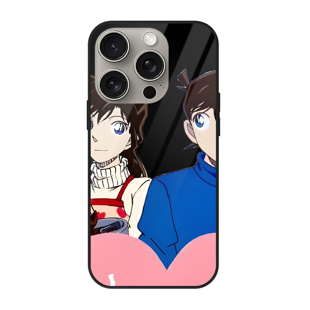 （画像用） 名探偵コナン 毛利 蘭 もうり らん、モーリ ラン Detective Conan Rachel Moore 【iPhone15Pro対応】スマホケース 耐衝撃＆黄変防止 背面ガラス