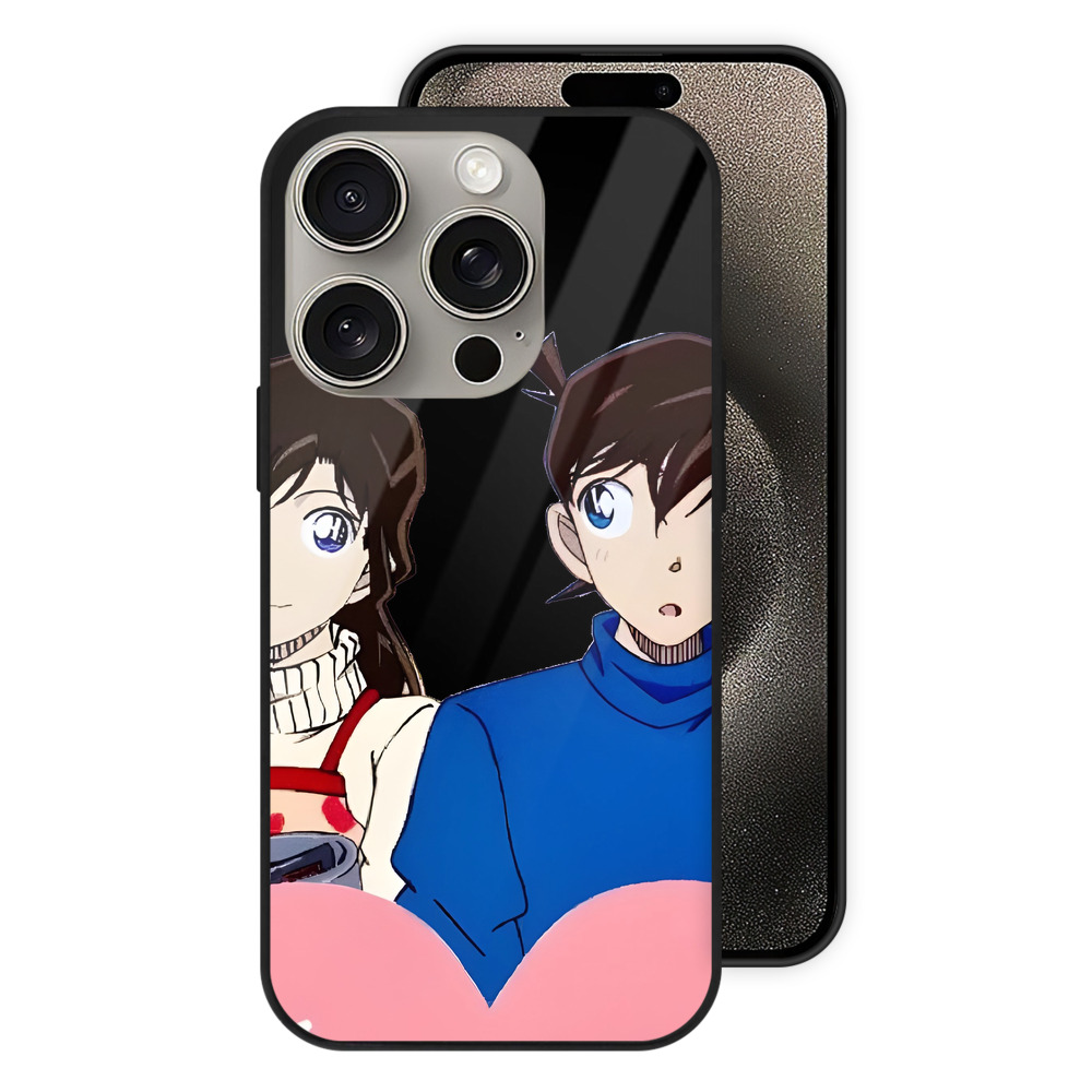 （画像用） 名探偵コナン 毛利 蘭 もうり らん、モーリ ラン Detective Conan Rachel Moore 【iPhone15Pro対応】スマホケース 耐衝撃＆黄変防止 背面ガラス