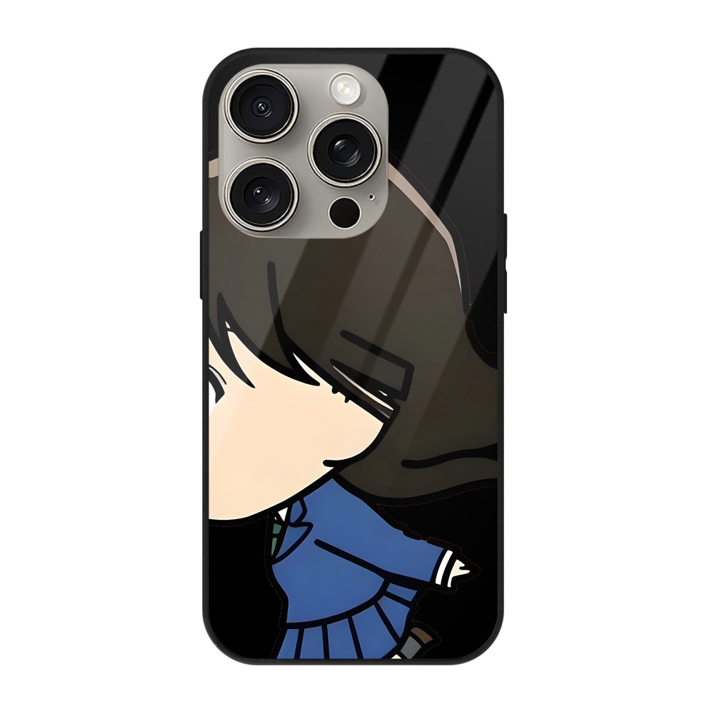 （画像用） 名探偵コナン 毛利 蘭 もうり らん、モーリ ラン Detective Conan Rachel Moore 【iPhone15Pro対応】スマホケース 耐衝撃＆黄変防止 背面ガラス