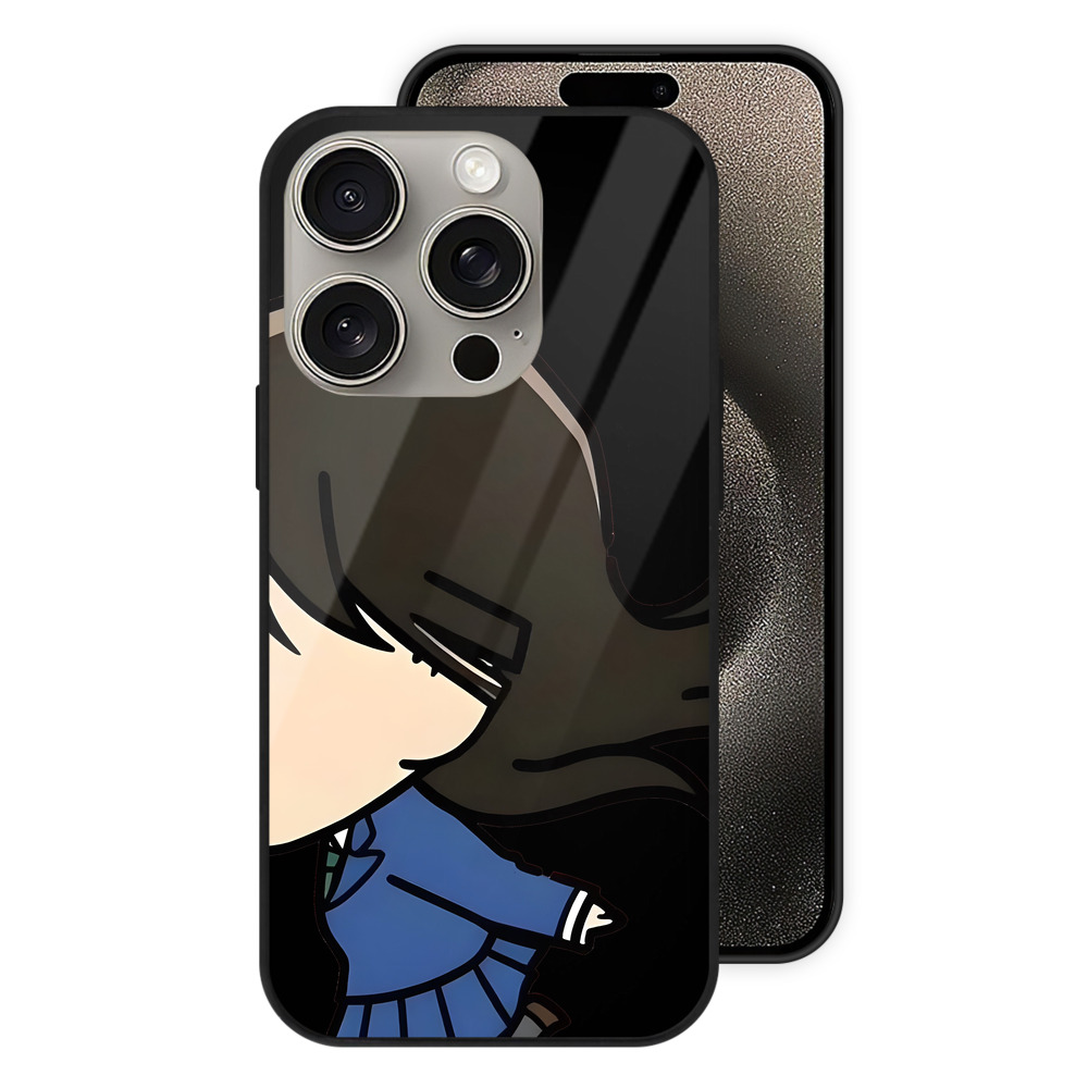 （画像用） 名探偵コナン 毛利 蘭 もうり らん、モーリ ラン Detective Conan Rachel Moore 【iPhone15Pro対応】スマホケース 耐衝撃＆黄変防止 背面ガラス