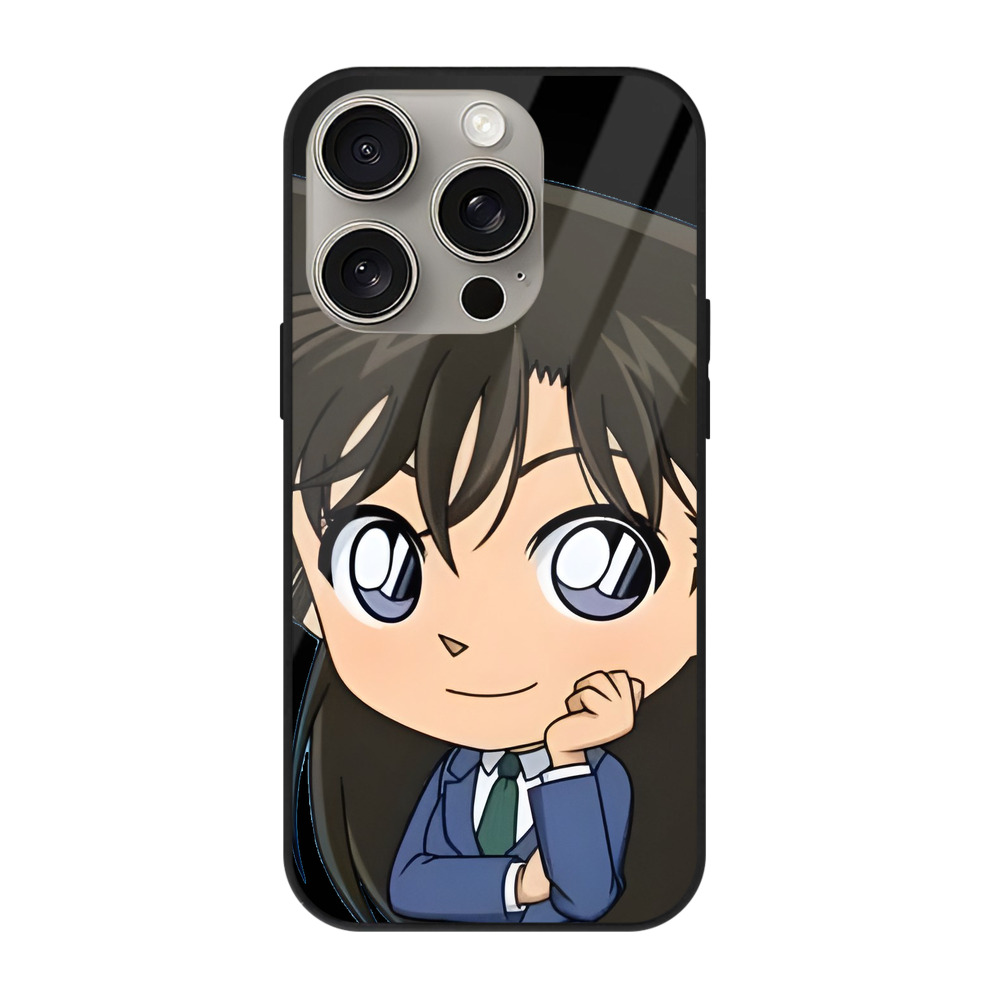 （画像用） 名探偵コナン 毛利 蘭 もうり らん、モーリ ラン Detective Conan Rachel Moore 【iPhone15Pro対応】スマホケース 耐衝撃＆黄変防止 背面ガラス