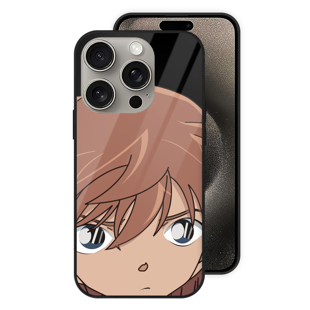 （画像用） 名探偵コナン 灰原 哀 はいばら あい Detective Conan Anita Hailey、Vi Graythorn Haibara Ai 【iPhone15Pro対応】スマホケース 耐衝撃＆黄変防止 背面ガラス