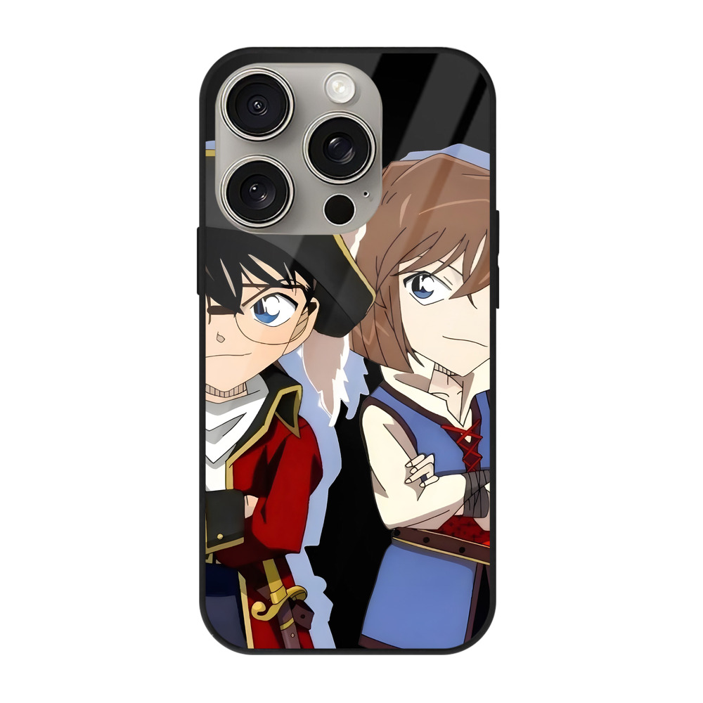 （画像用） 名探偵コナン 灰原 哀 はいばら あい Detective Conan Anita Hailey、Vi Graythorn Haibara Ai 【iPhone15Pro対応】スマホケース 耐衝撃＆黄変防止 背面ガラス