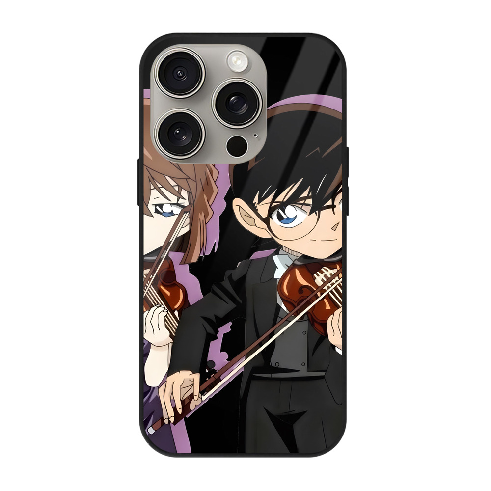 （画像用） 名探偵コナン 灰原 哀 はいばら あい Detective Conan Anita Hailey、Vi Graythorn Haibara Ai 【iPhone15Pro対応】スマホケース 耐衝撃＆黄変防止 背面ガラス