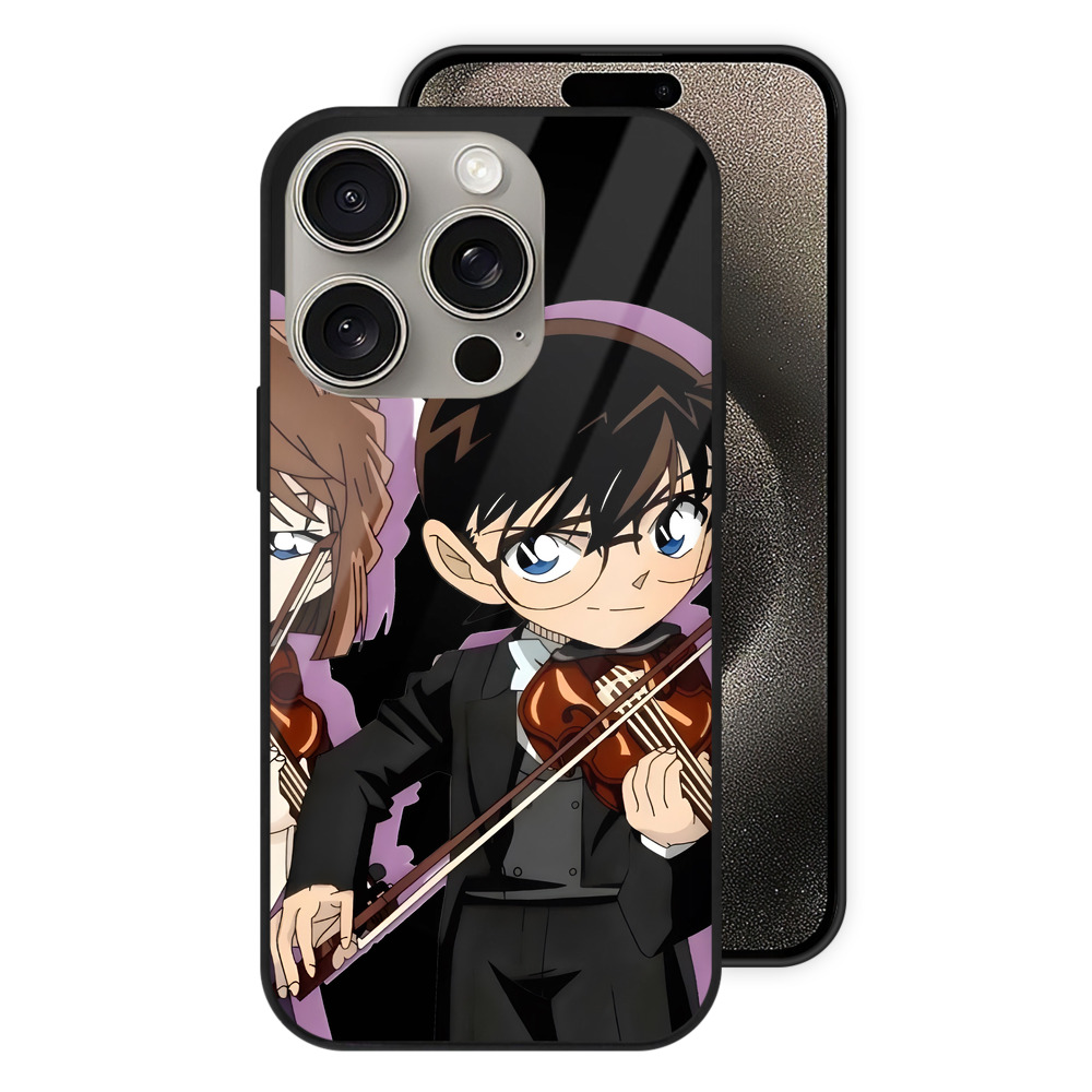 （画像用） 名探偵コナン 灰原 哀 はいばら あい Detective Conan Anita Hailey、Vi Graythorn Haibara Ai 【iPhone15Pro対応】スマホケース 耐衝撃＆黄変防止 背面ガラス