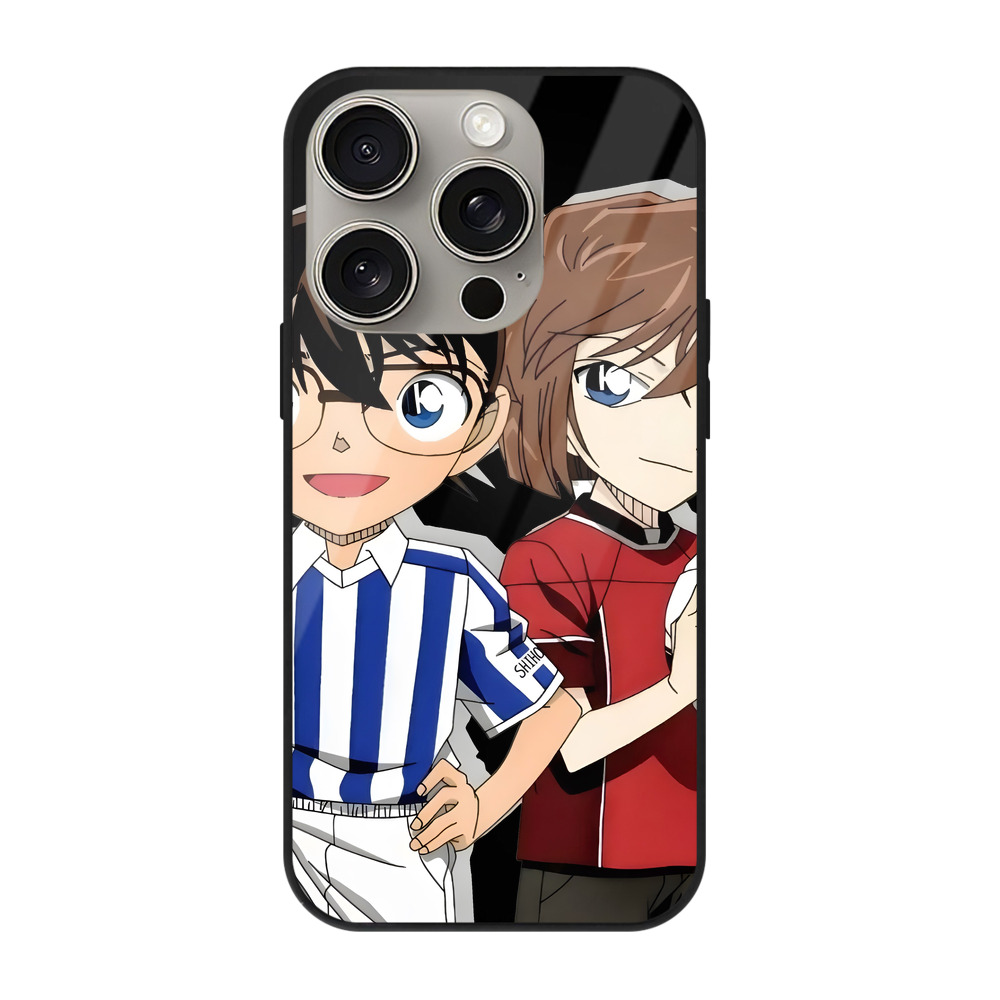 （画像用） 名探偵コナン 灰原 哀 はいばら あい Detective Conan Anita Hailey、Vi Graythorn Haibara Ai 【iPhone15Pro対応】スマホケース 耐衝撃＆黄変防止 背面ガラス