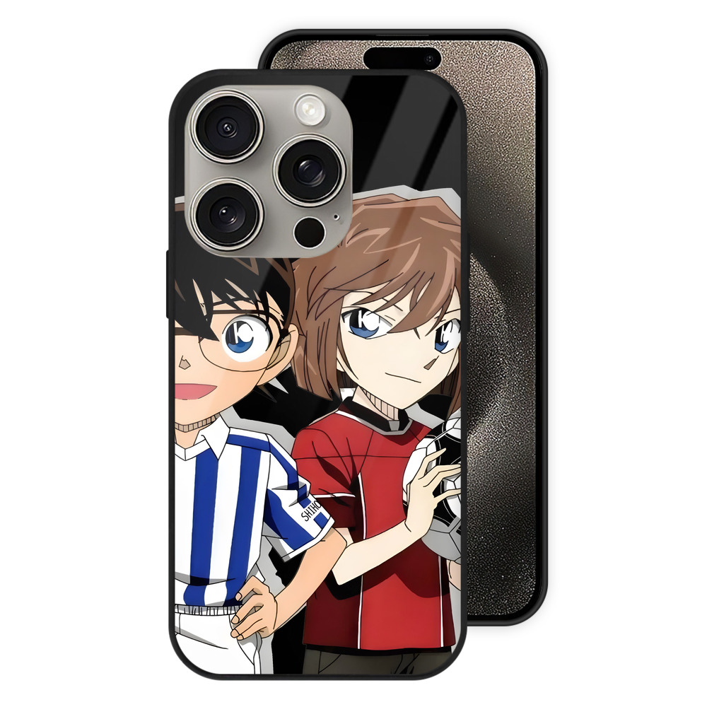 （画像用） 名探偵コナン 灰原 哀 はいばら あい Detective Conan Anita Hailey、Vi Graythorn Haibara Ai 【iPhone15Pro対応】スマホケース 耐衝撃＆黄変防止 背面ガラス