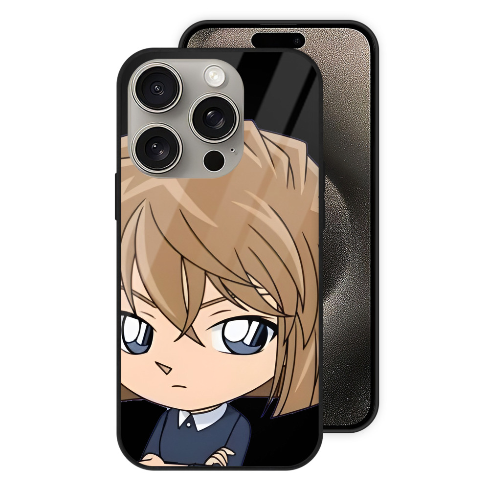 （画像用） 名探偵コナン 灰原 哀 はいばら あい Detective Conan Anita Hailey、Vi Graythorn Haibara Ai 【iPhone15Pro対応】スマホケース 耐衝撃＆黄変防止 背面ガラス