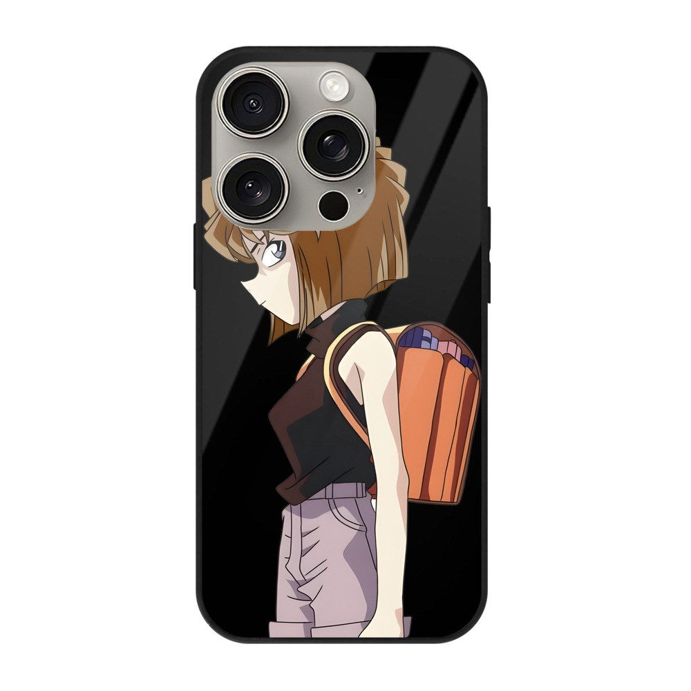 （画像用） 名探偵コナン 灰原 哀 はいばら あい Detective Conan Anita Hailey、Vi Graythorn Haibara Ai 【iPhone15Pro対応】スマホケース 耐衝撃＆黄変防止 背面ガラス