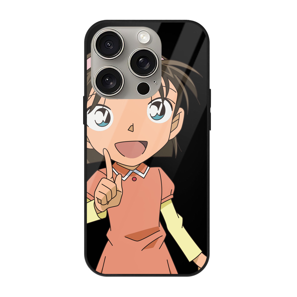 （画像用） 名探偵コナン 吉田 歩美 よしだ あゆみ Detective Conan my Yeager 【iPhone15Pro対応】スマホケース 耐衝撃＆黄変防止 背面ガラス