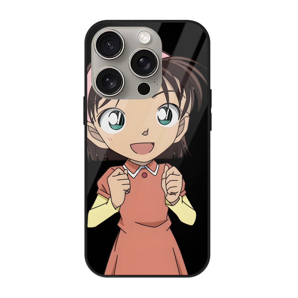 （画像用） 名探偵コナン 吉田 歩美 よしだ あゆみ Detective Conan my Yeager 【iPhone15Pro対応】スマホケース 耐衝撃＆黄変防止 背面ガラス