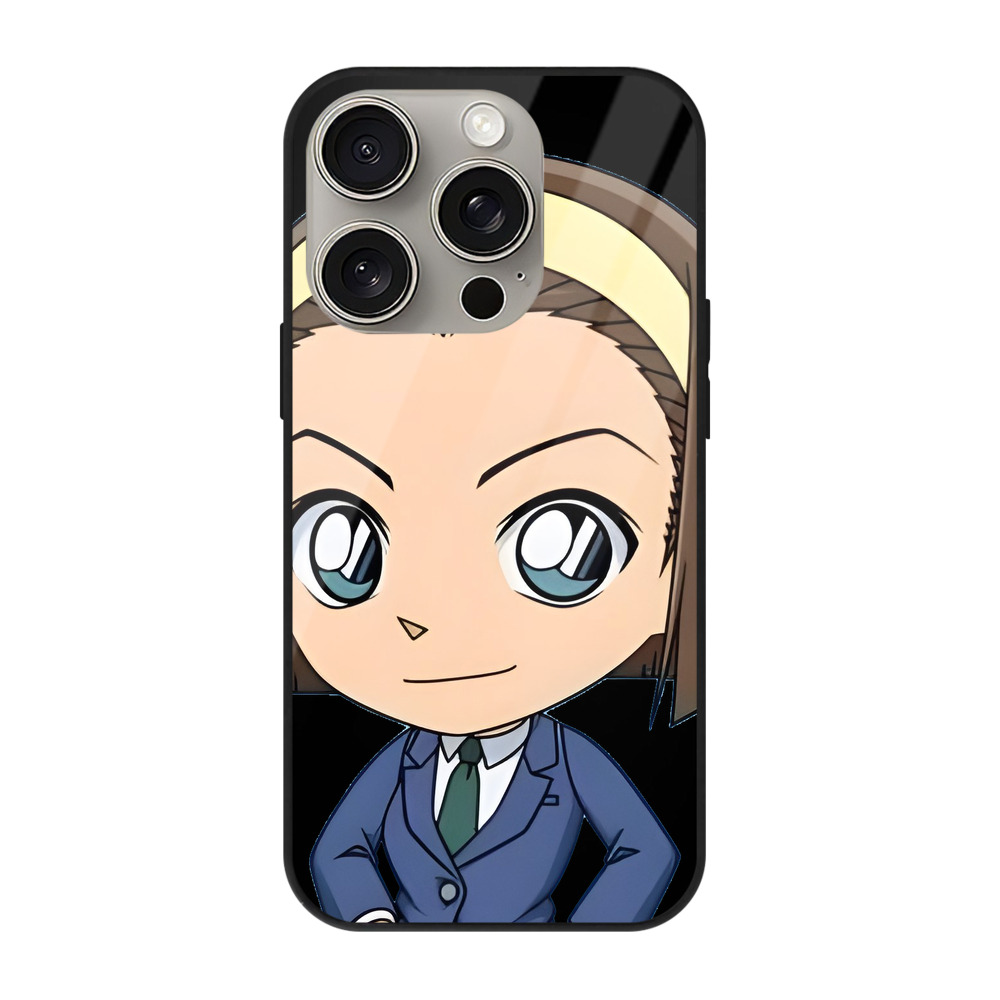 （画像用） 名探偵コナン 吉田 歩美 よしだ あゆみ Detective Conan my Yeager 【iPhone15Pro対応】スマホケース 耐衝撃＆黄変防止 背面ガラス