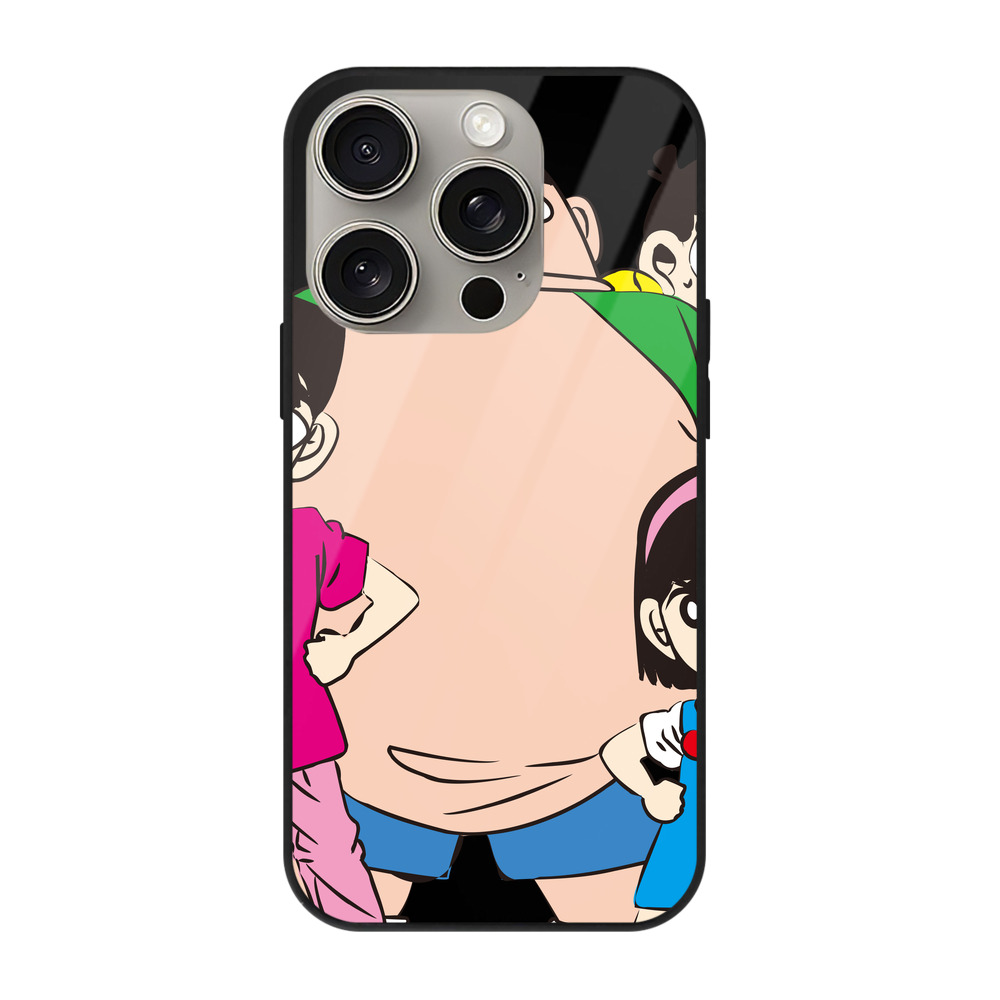 （画像用） 名探偵コナン Detective Conan 【iPhone15Pro対応】スマホケース 耐衝撃＆黄変防止 背面ガラス