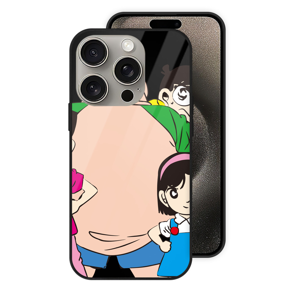 （画像用） 名探偵コナン Detective Conan 【iPhone15Pro対応】スマホケース 耐衝撃＆黄変防止 背面ガラス