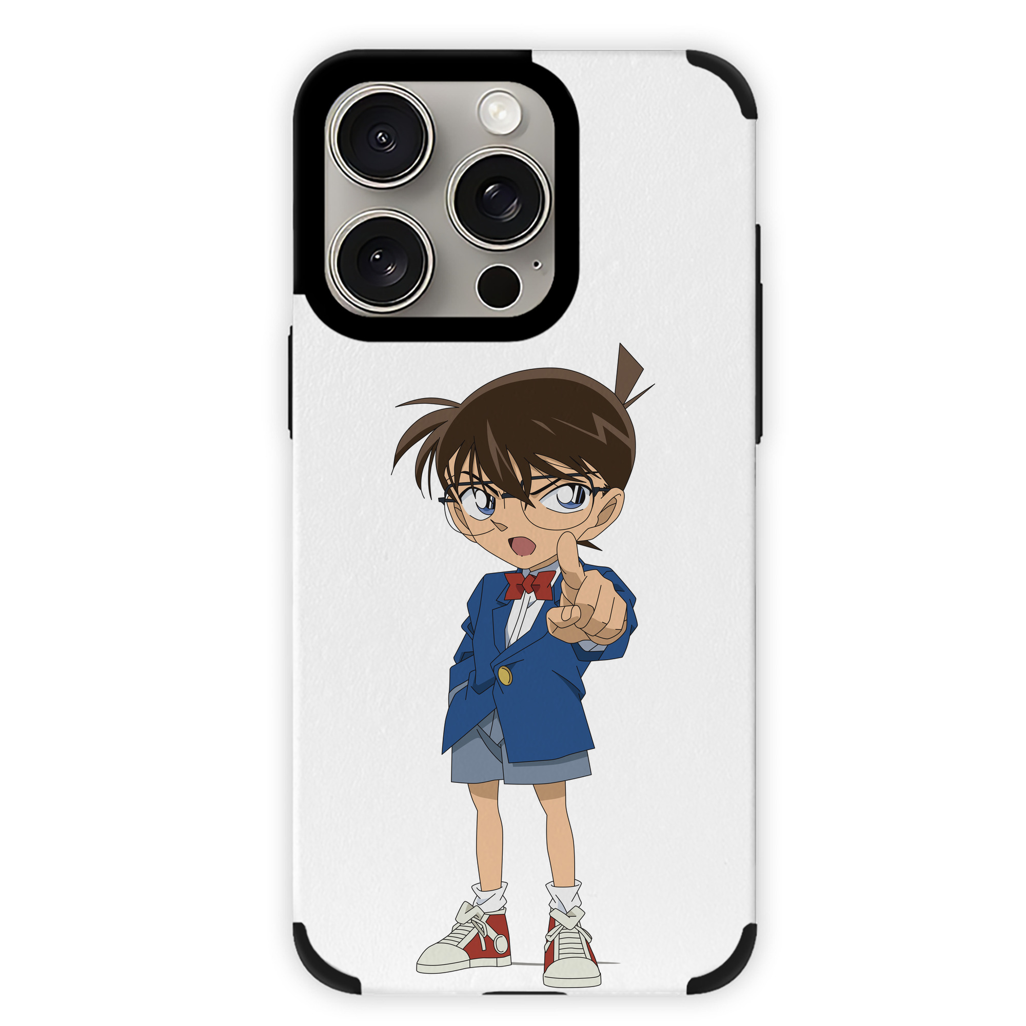 （画像用） 名探偵コナン 江戸川 コナン Detective Conan Conan Edogawa 【iPhone15ProMax対応】 PUレザー スマホケース 耐衝撃＆黄変防止