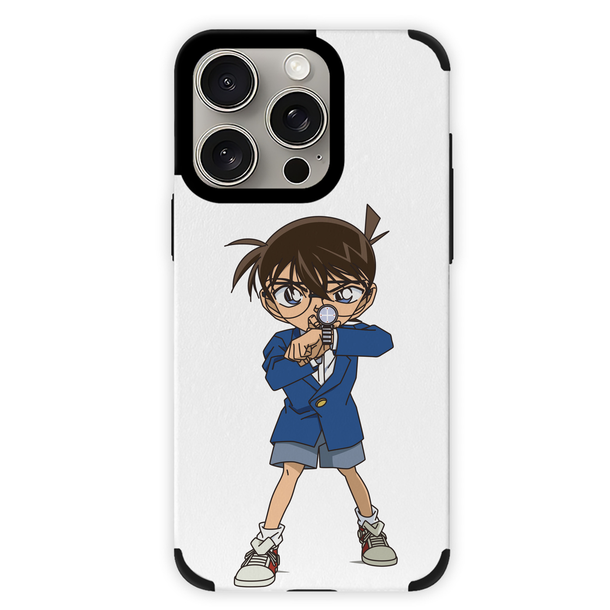 （画像用） 名探偵コナン 江戸川 コナン Detective Conan Conan Edogawa 【iPhone15ProMax対応】 PUレザー スマホケース 耐衝撃＆黄変防止