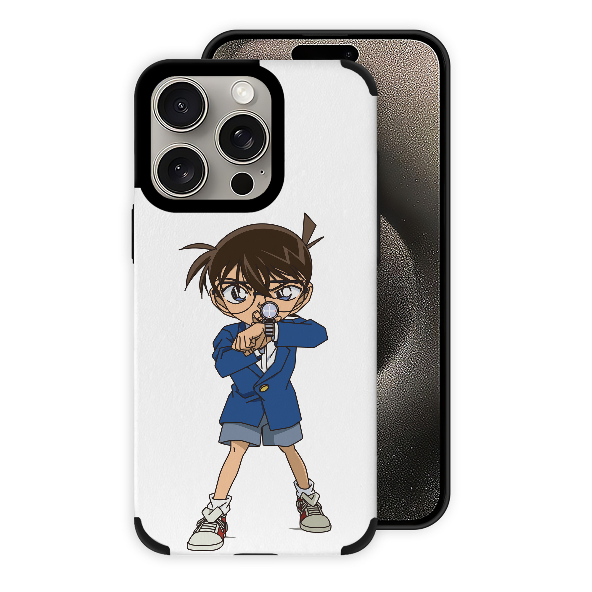 （画像用） 名探偵コナン 江戸川 コナン Detective Conan Conan Edogawa 【iPhone15ProMax対応】 PUレザー スマホケース 耐衝撃＆黄変防止