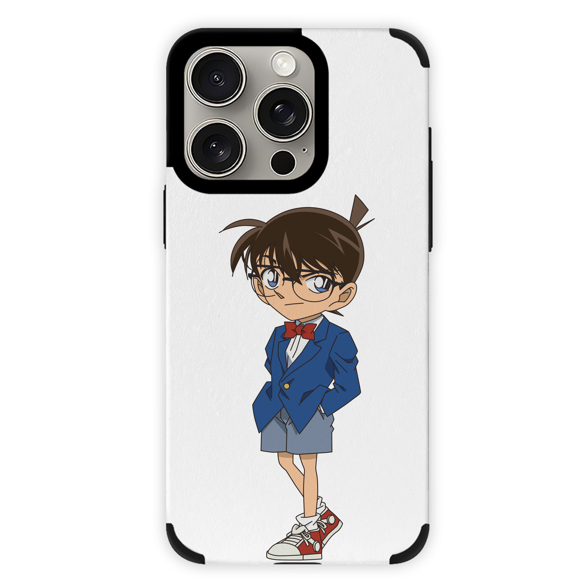 （画像用） 名探偵コナン 江戸川 コナン Detective Conan Conan Edogawa 【iPhone15ProMax対応】 PUレザー スマホケース 耐衝撃＆黄変防止