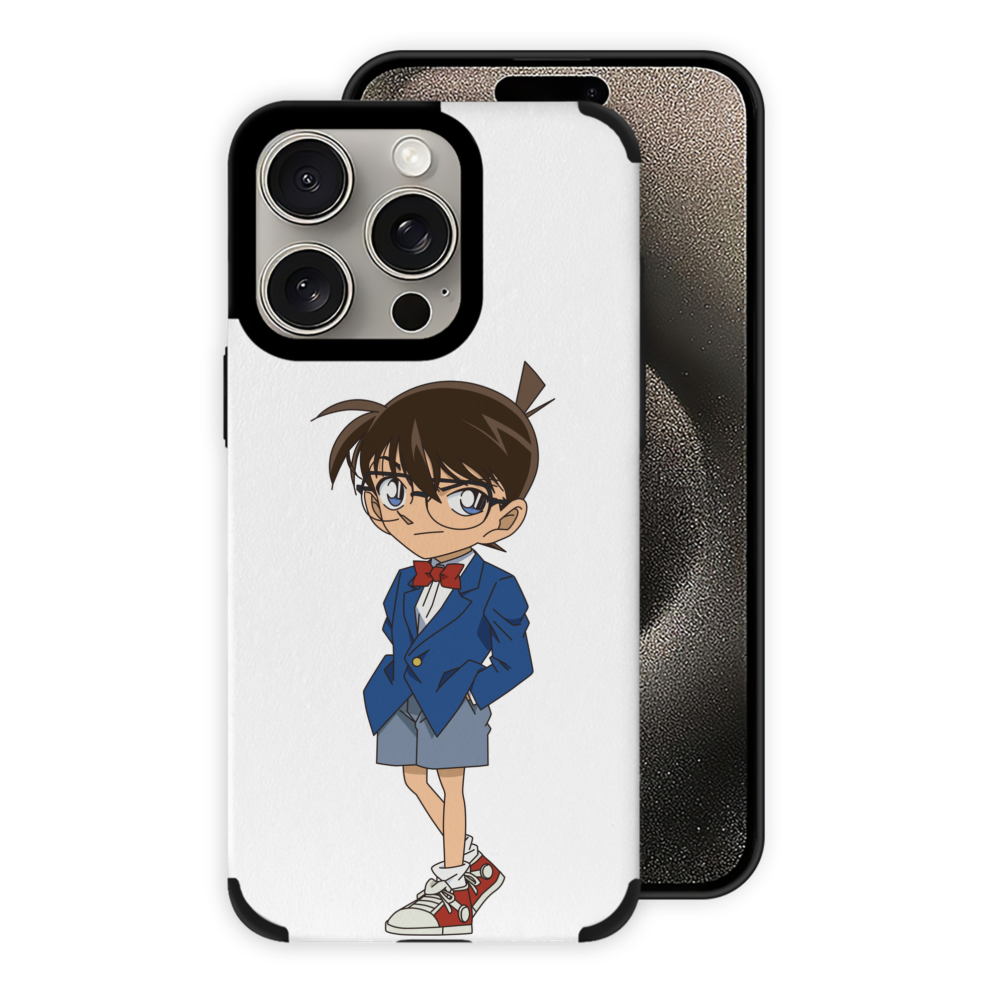 （画像用） 名探偵コナン 江戸川 コナン Detective Conan Conan Edogawa 【iPhone15ProMax対応】 PUレザー スマホケース 耐衝撃＆黄変防止