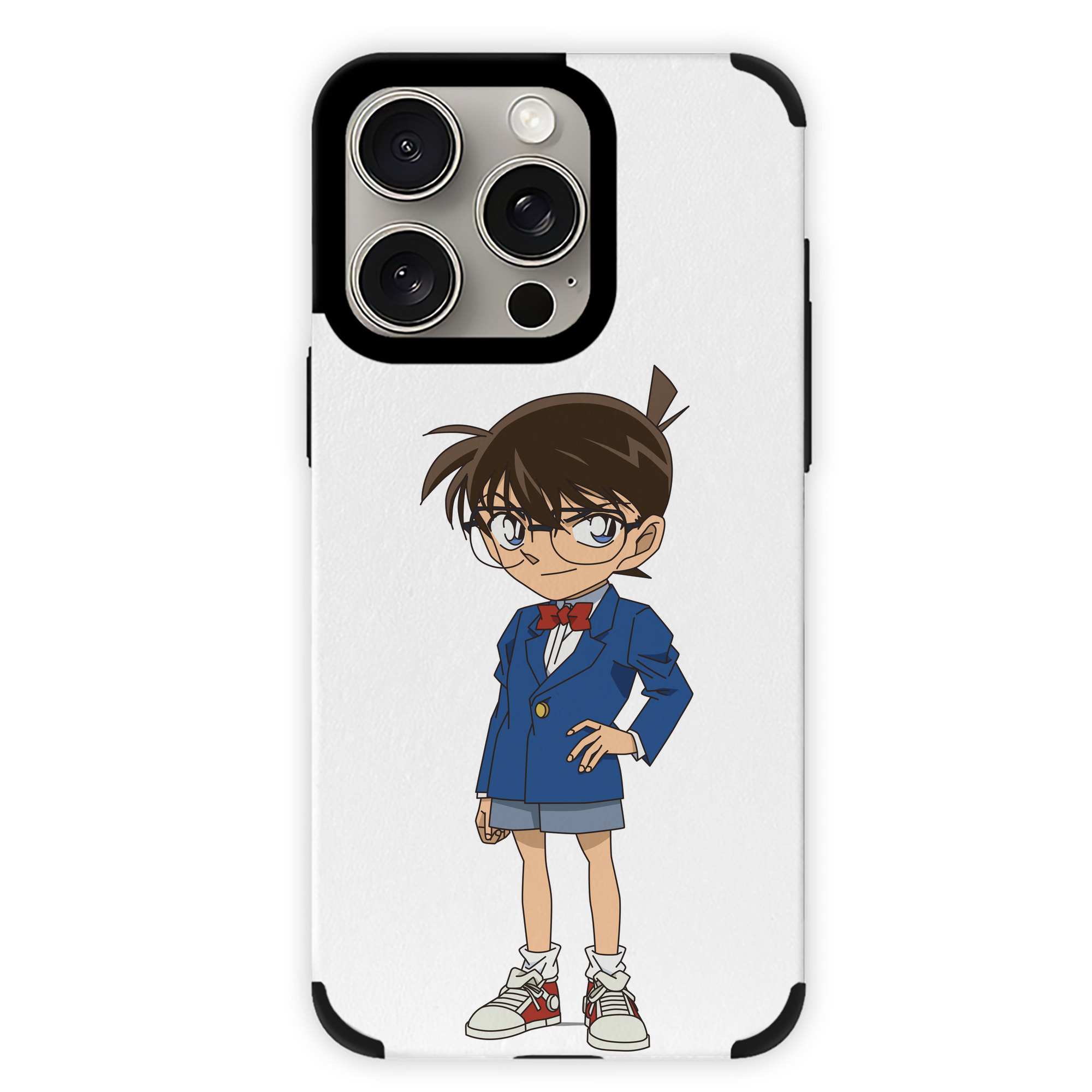 （画像用） 名探偵コナン 江戸川 コナン Detective Conan Conan Edogawa 【iPhone15ProMax対応】 PUレザー スマホケース 耐衝撃＆黄変防止
