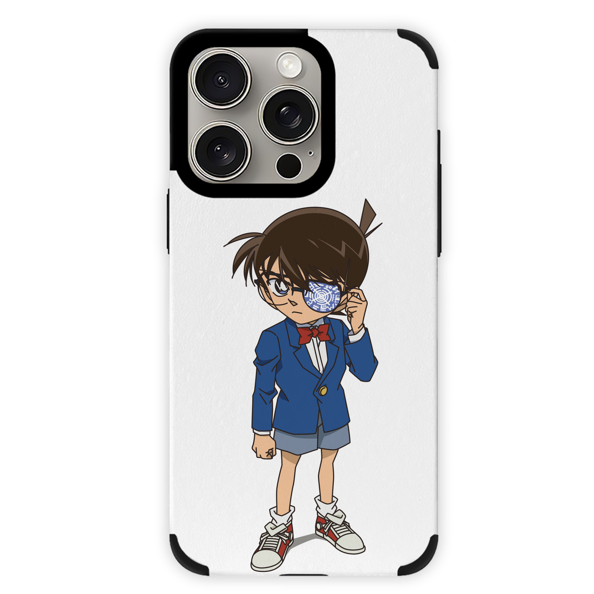 （画像用） 名探偵コナン 江戸川 コナン Detective Conan Conan Edogawa 【iPhone15ProMax対応】 PUレザー スマホケース 耐衝撃＆黄変防止