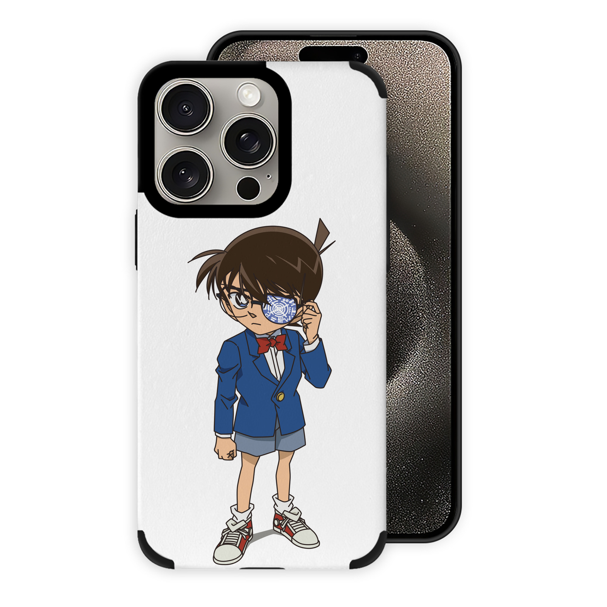 （画像用） 名探偵コナン 江戸川 コナン Detective Conan Conan Edogawa 【iPhone15ProMax対応】 PUレザー スマホケース 耐衝撃＆黄変防止