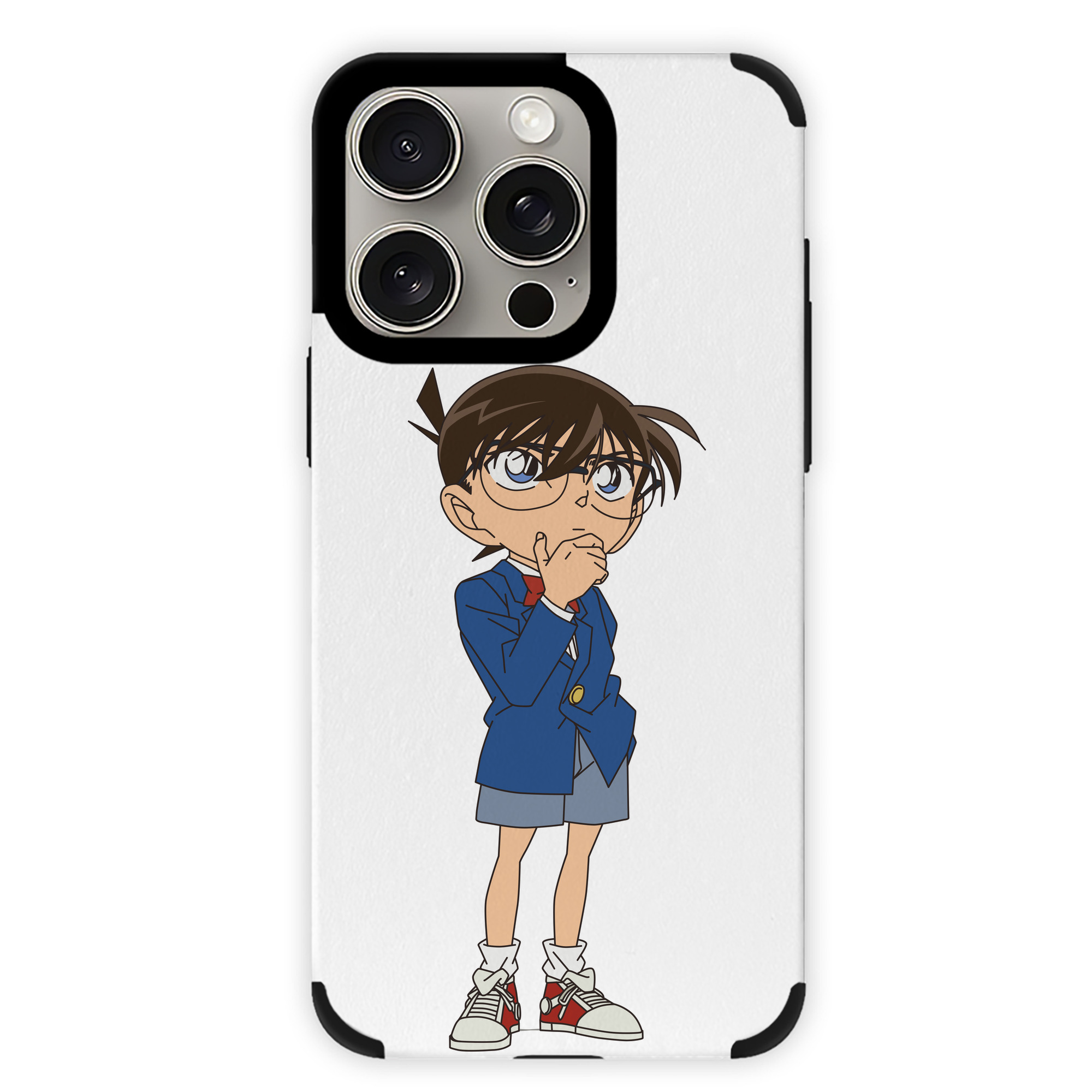 （画像用） 名探偵コナン 江戸川 コナン Detective Conan Conan Edogawa 【iPhone15ProMax対応】 PUレザー スマホケース 耐衝撃＆黄変防止