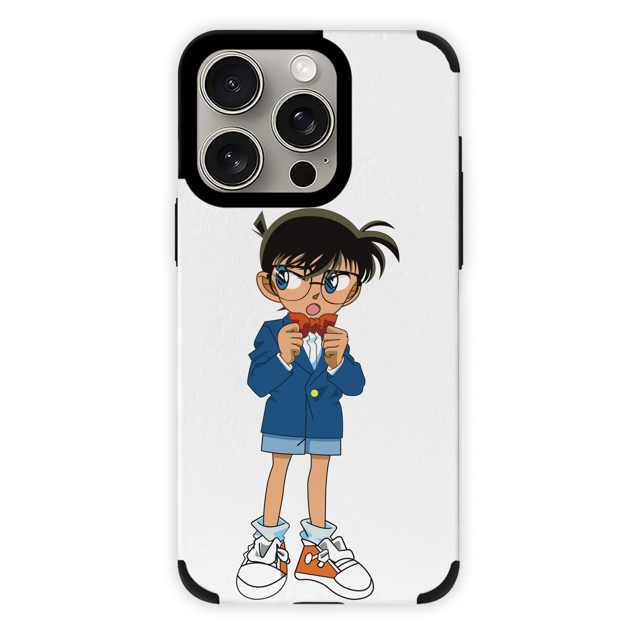 （画像用） 名探偵コナン 江戸川 コナン Detective Conan Conan Edogawa 【iPhone15ProMax対応】 PUレザー スマホケース 耐衝撃＆黄変防止