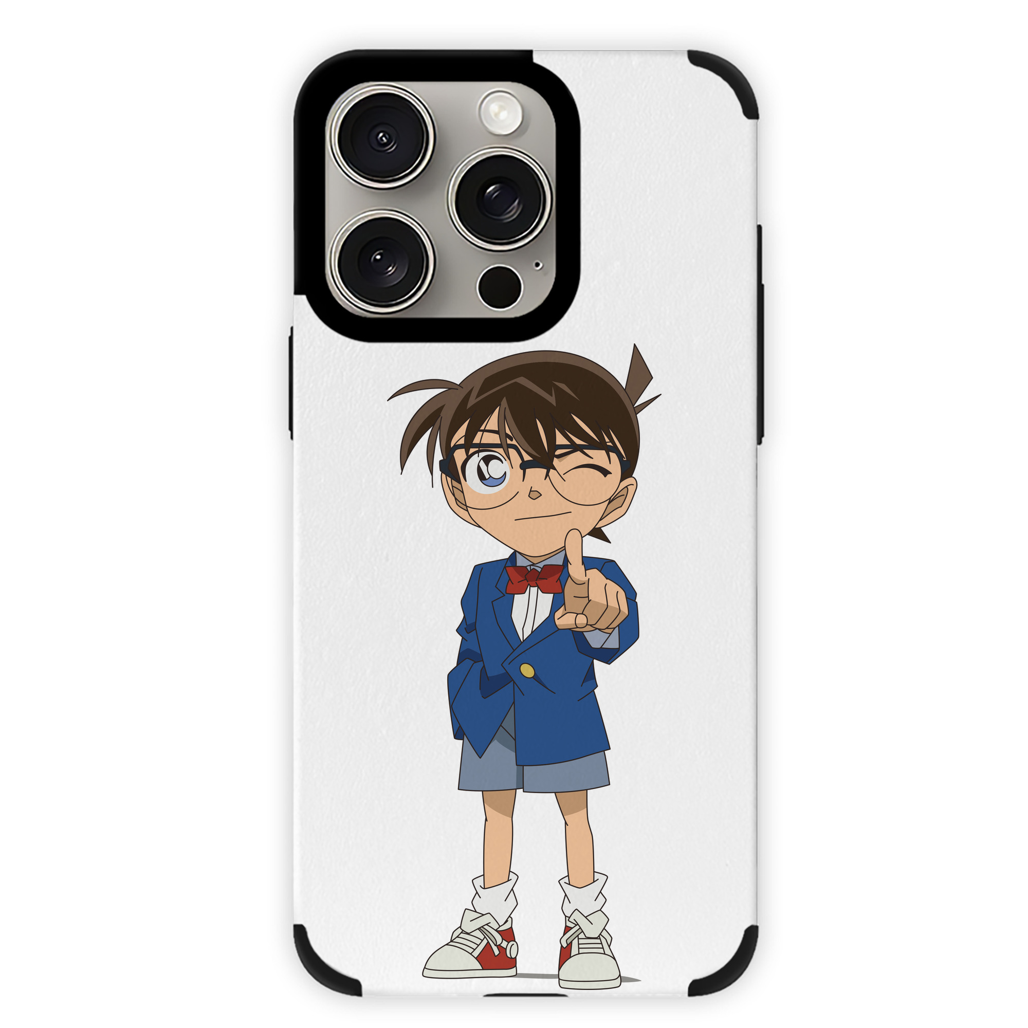 （画像用） 名探偵コナン 江戸川 コナン Detective Conan Conan Edogawa 【iPhone15ProMax対応】 PUレザー スマホケース 耐衝撃＆黄変防止