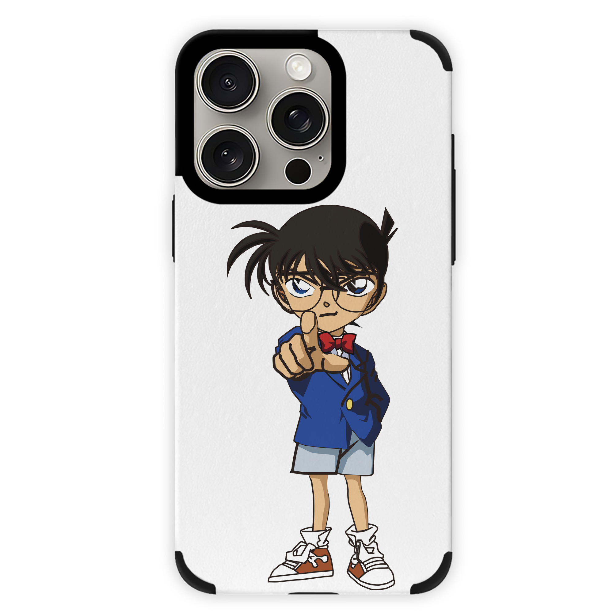 （画像用） 名探偵コナン 江戸川 コナン Detective Conan Conan Edogawa 【iPhone15ProMax対応】 PUレザー スマホケース 耐衝撃＆黄変防止