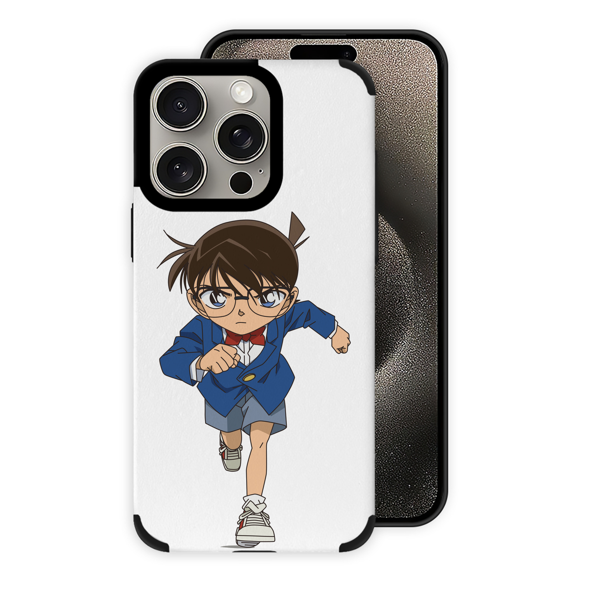 （画像用） 名探偵コナン 江戸川 コナン Detective Conan Conan Edogawa 【iPhone15ProMax対応】 PUレザー スマホケース 耐衝撃＆黄変防止