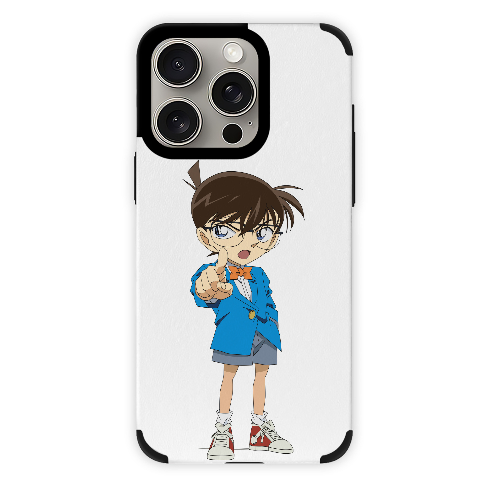 （画像用） 名探偵コナン 江戸川 コナン Detective Conan Conan Edogawa 【iPhone15ProMax対応】 PUレザー スマホケース 耐衝撃＆黄変防止