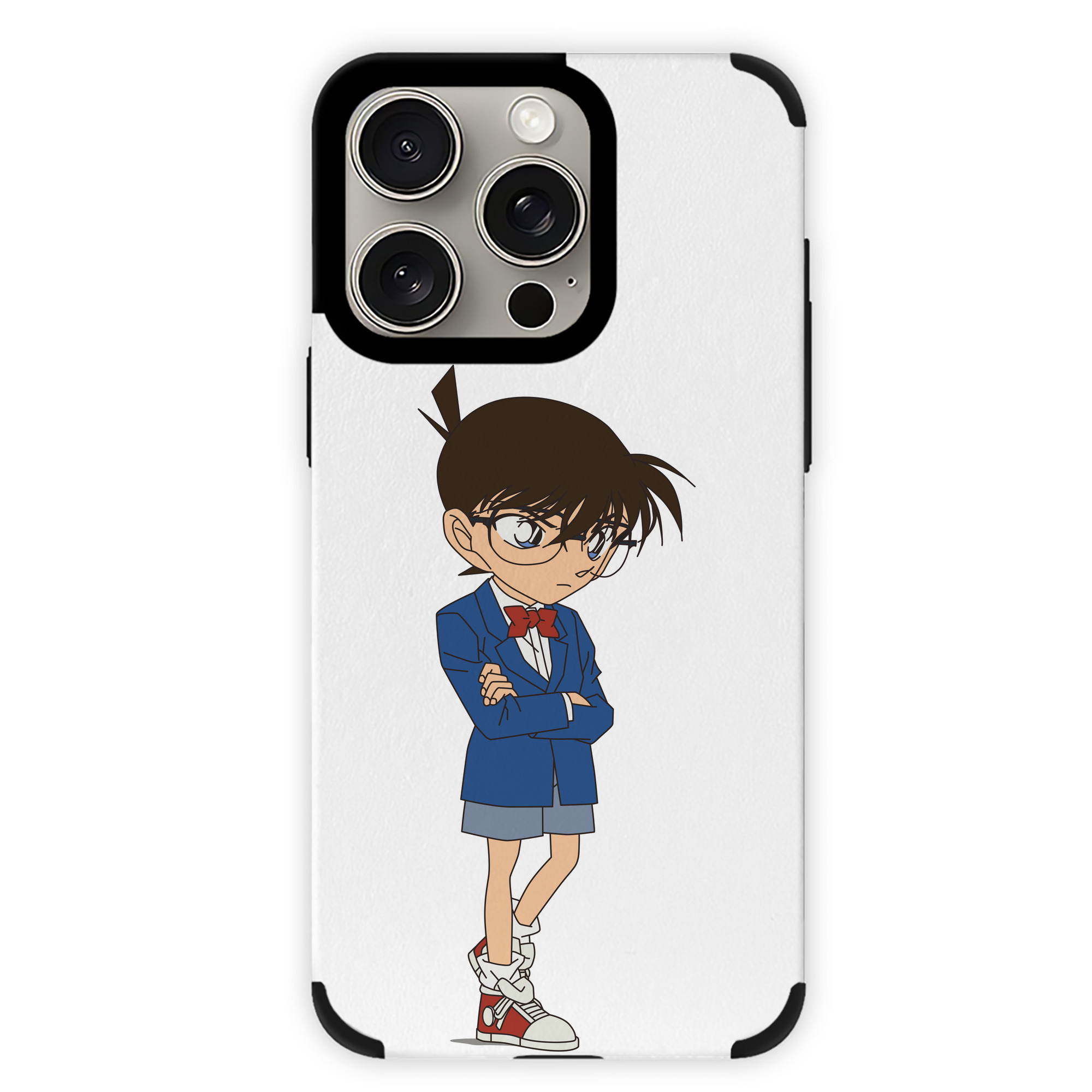 （画像用） 名探偵コナン 江戸川 コナン Detective Conan Conan Edogawa 【iPhone15ProMax対応】 PUレザー スマホケース 耐衝撃＆黄変防止