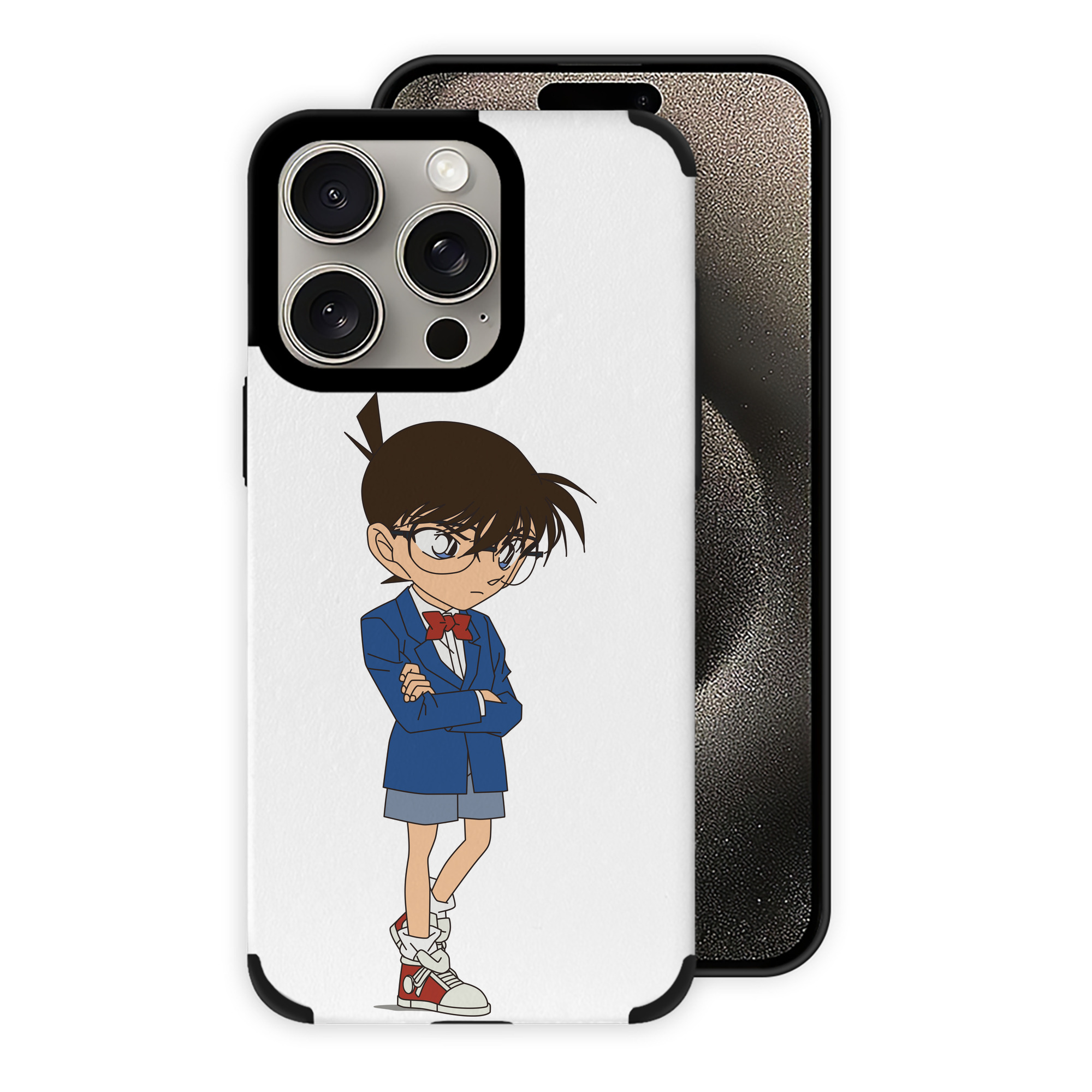 （画像用） 名探偵コナン 江戸川 コナン Detective Conan Conan Edogawa 【iPhone15ProMax対応】 PUレザー スマホケース 耐衝撃＆黄変防止