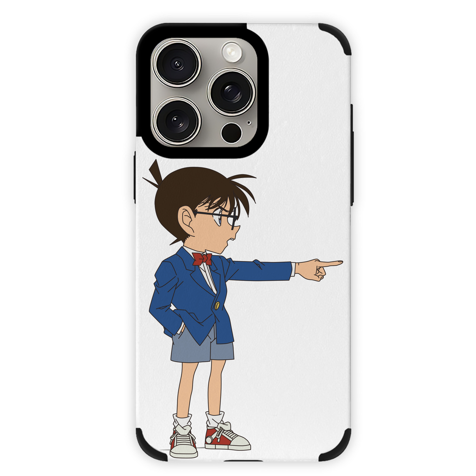 （画像用） 名探偵コナン 江戸川 コナン Detective Conan Conan Edogawa 【iPhone15ProMax対応】 PUレザー スマホケース 耐衝撃＆黄変防止