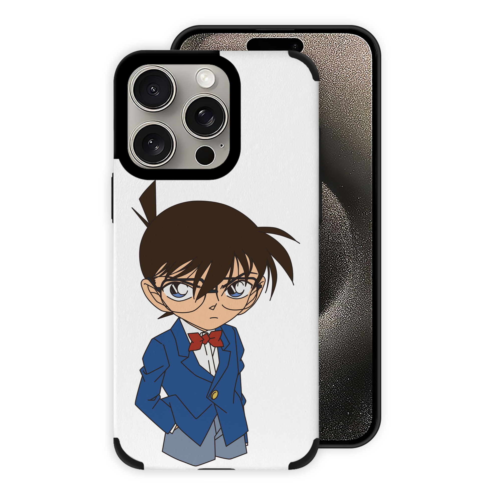 （画像用） 名探偵コナン 江戸川 コナン Detective Conan Conan Edogawa 【iPhone15ProMax対応】 PUレザー スマホケース 耐衝撃＆黄変防止