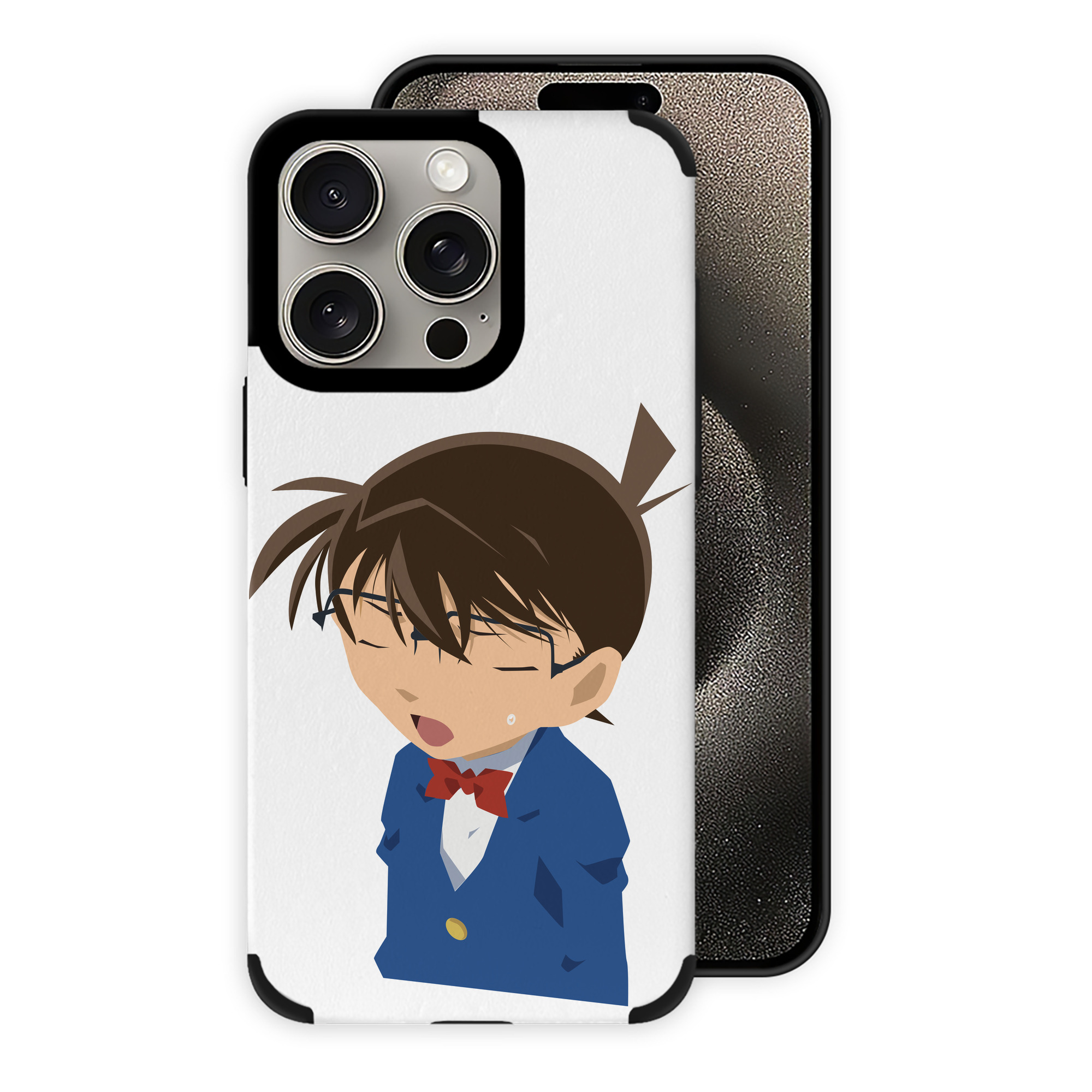 （画像用） 名探偵コナン 江戸川 コナン Detective Conan Conan Edogawa 【iPhone15ProMax対応】 PUレザー スマホケース 耐衝撃＆黄変防止