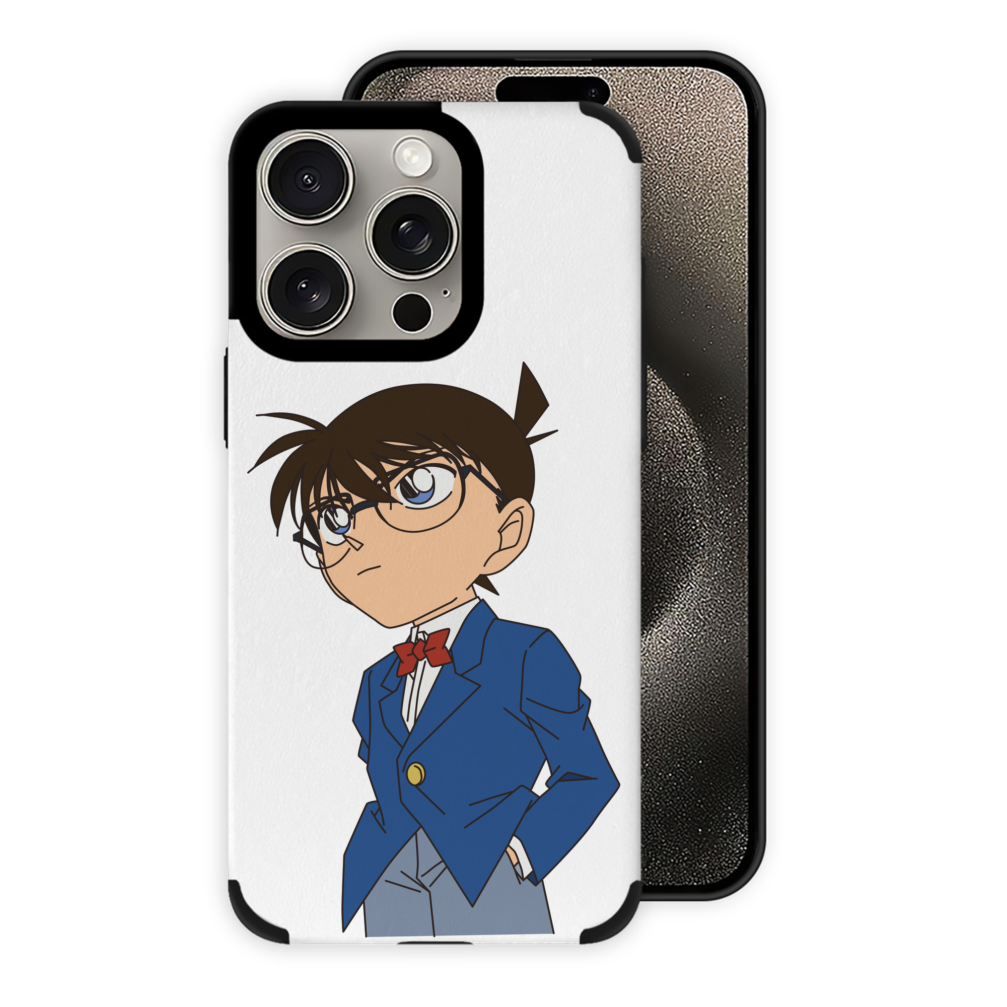 （画像用） 名探偵コナン 江戸川 コナン Detective Conan Conan Edogawa 【iPhone15ProMax対応】 PUレザー スマホケース 耐衝撃＆黄変防止