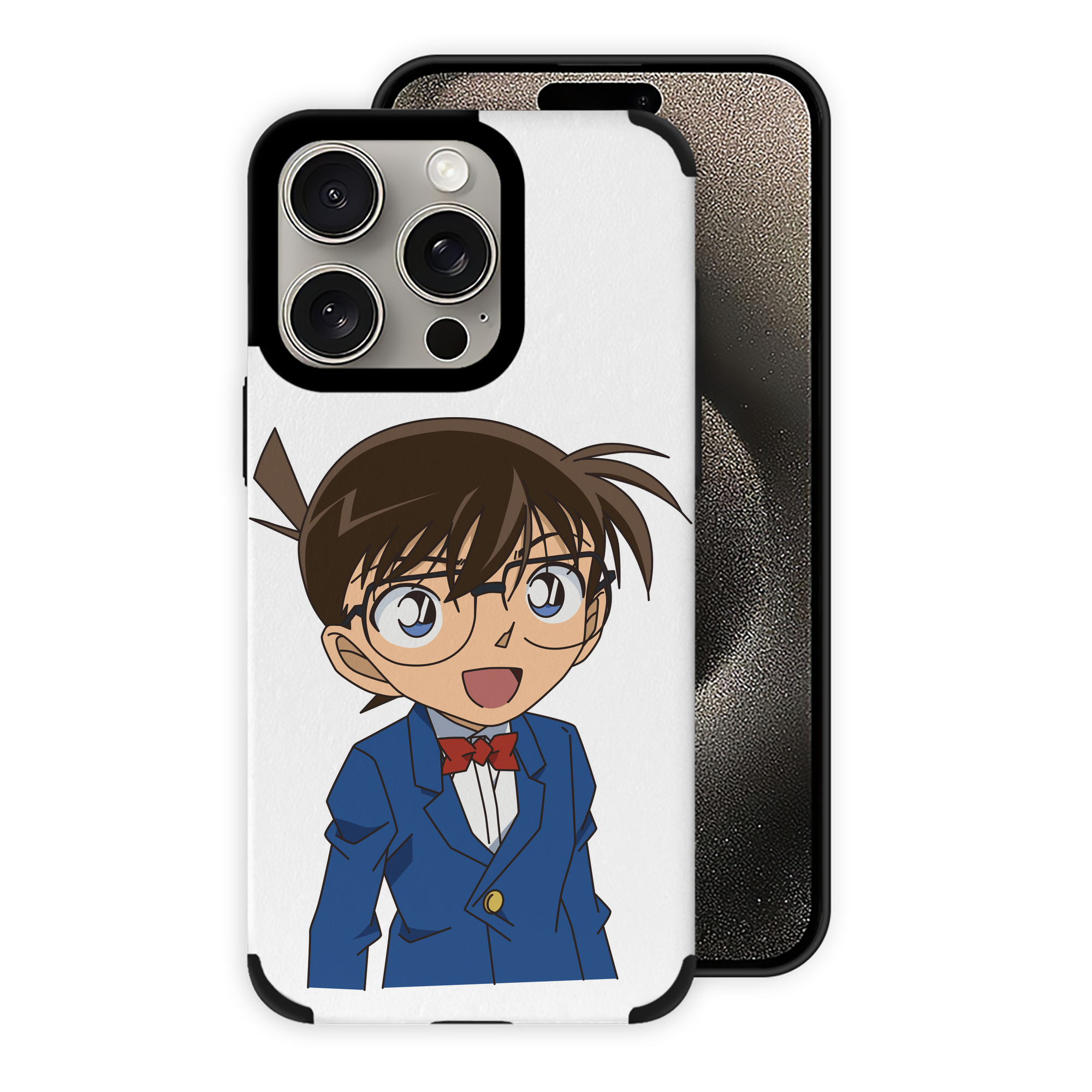（画像用） 名探偵コナン 江戸川 コナン Detective Conan Conan Edogawa 【iPhone15ProMax対応】 PUレザー スマホケース 耐衝撃＆黄変防止