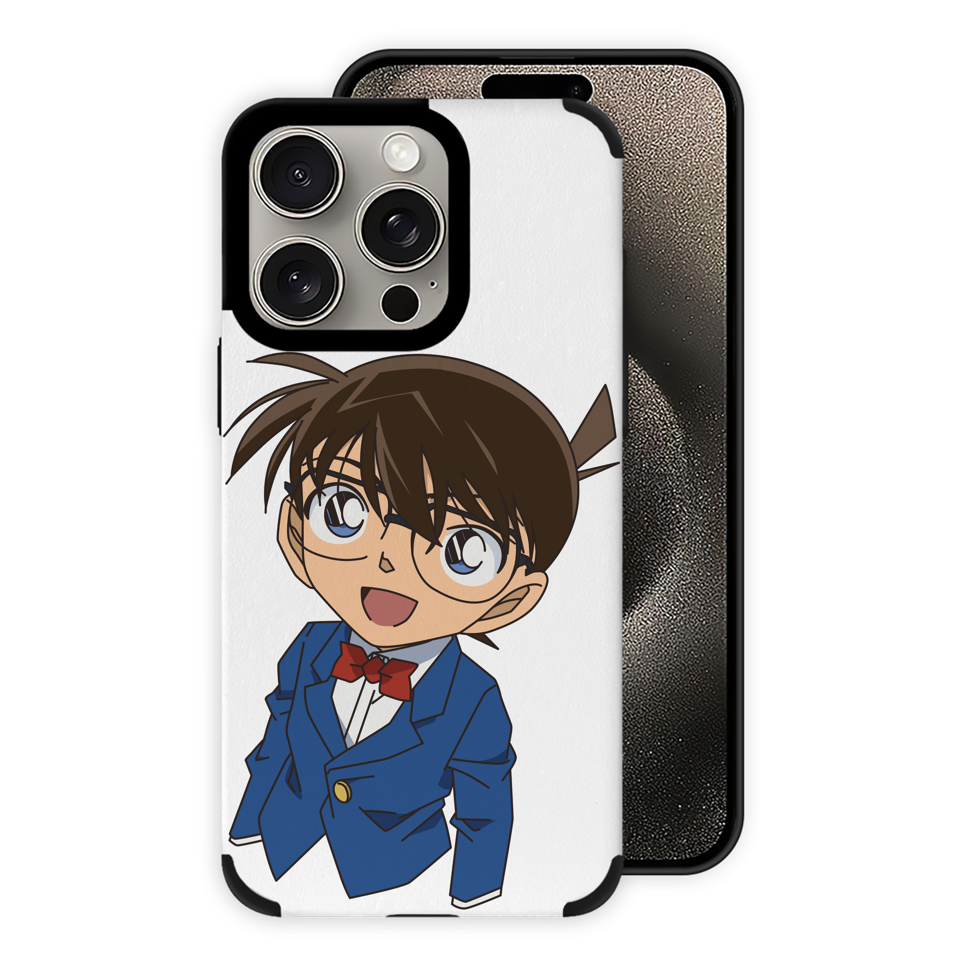 （画像用） 名探偵コナン 江戸川 コナン Detective Conan Conan Edogawa 【iPhone15ProMax対応】 PUレザー スマホケース 耐衝撃＆黄変防止