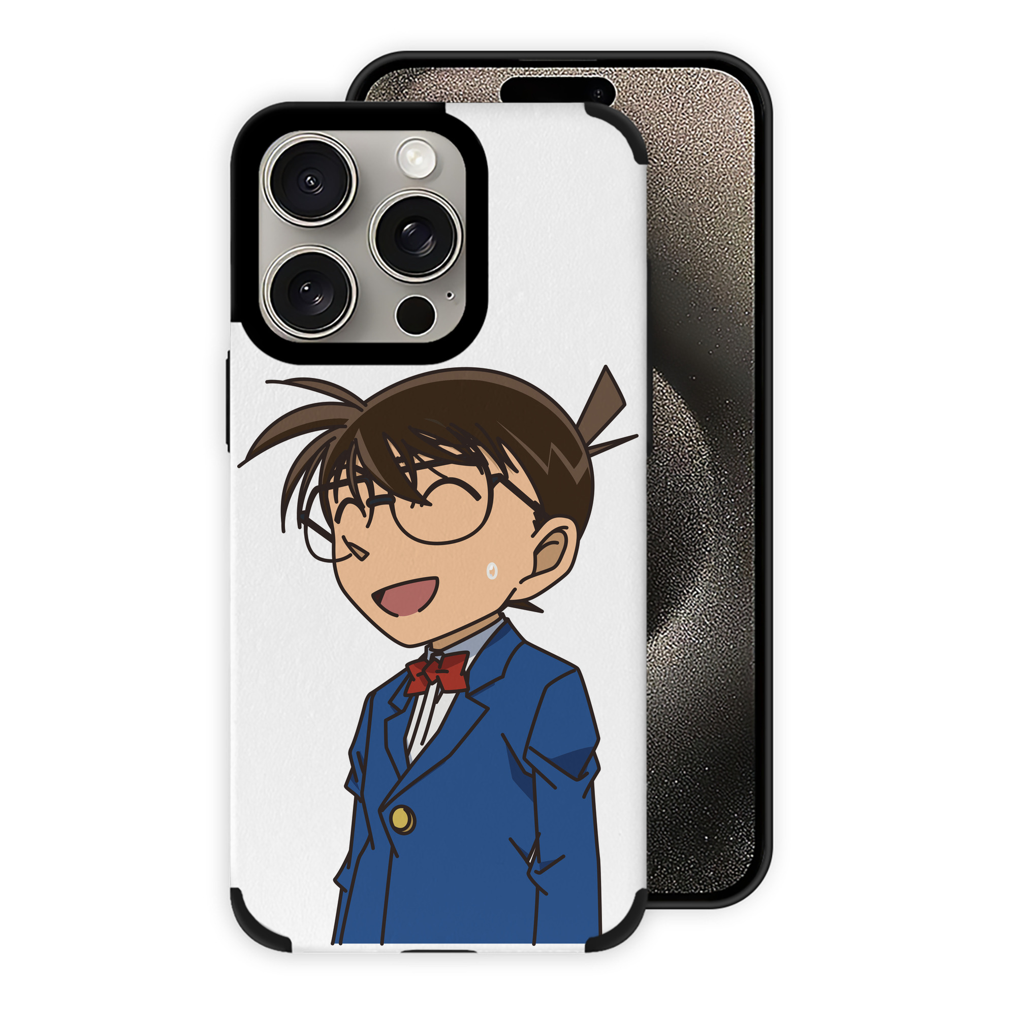 （画像用） 名探偵コナン 江戸川 コナン Detective Conan Conan Edogawa 【iPhone15ProMax対応】 PUレザー スマホケース 耐衝撃＆黄変防止