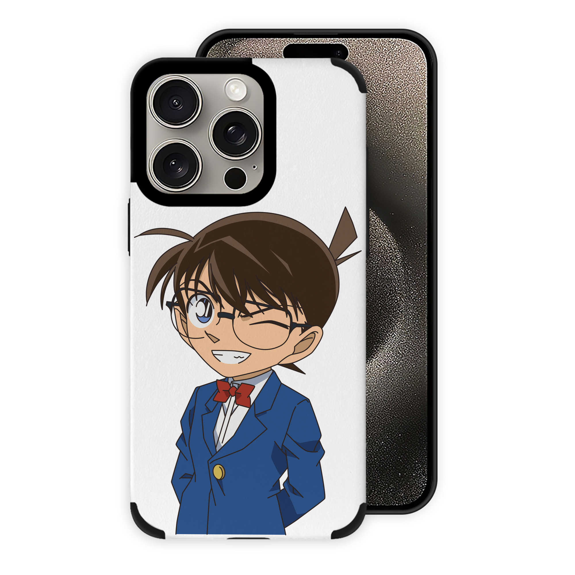 （画像用） 名探偵コナン 江戸川 コナン Detective Conan Conan Edogawa 【iPhone15ProMax対応】 PUレザー スマホケース 耐衝撃＆黄変防止