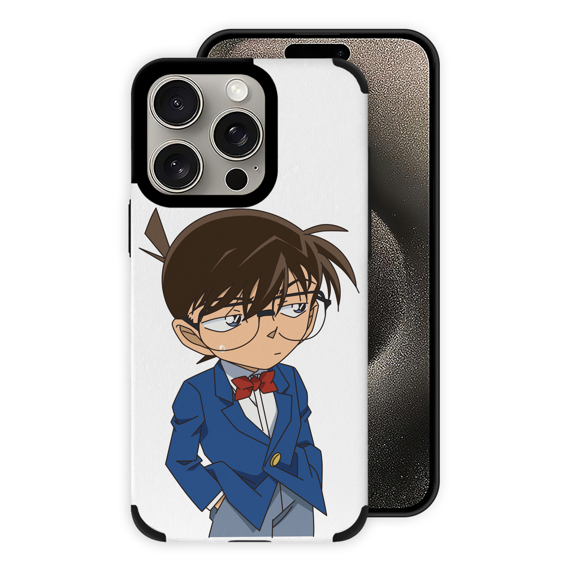 （画像用） 名探偵コナン 江戸川 コナン Detective Conan Conan Edogawa 【iPhone15ProMax対応】 PUレザー スマホケース 耐衝撃＆黄変防止