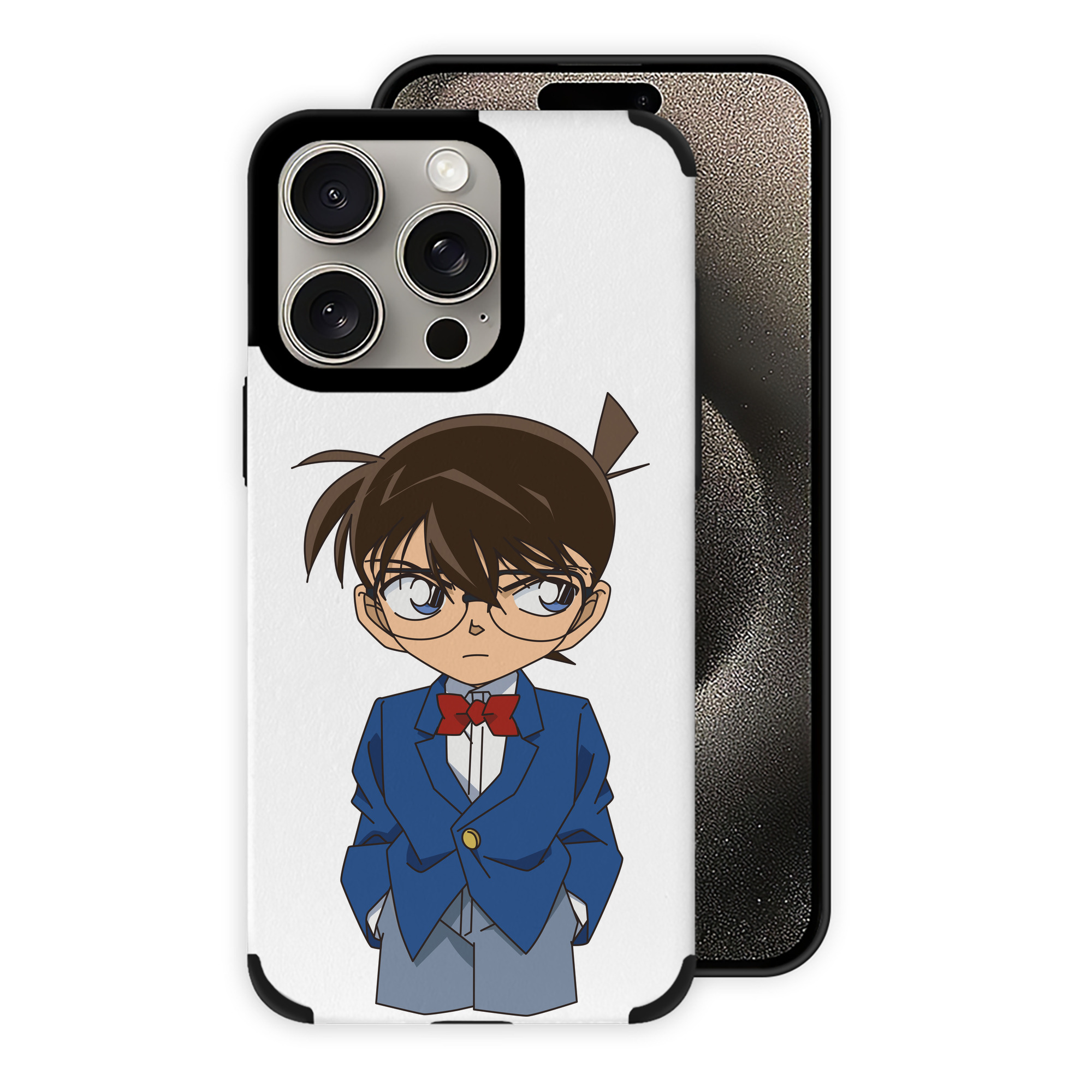（画像用） 名探偵コナン 江戸川 コナン Detective Conan Conan Edogawa 【iPhone15ProMax対応】 PUレザー スマホケース 耐衝撃＆黄変防止