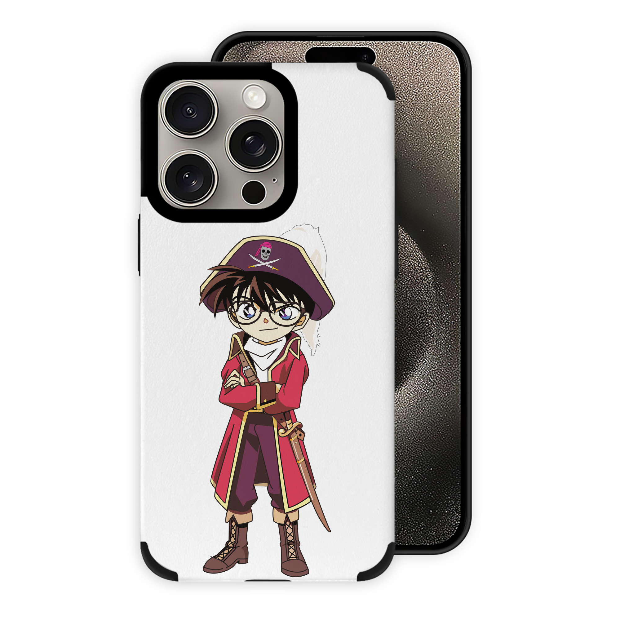 （画像用） 名探偵コナン 江戸川 コナン Detective Conan Conan Edogawa 【iPhone15ProMax対応】 PUレザー スマホケース 耐衝撃＆黄変防止