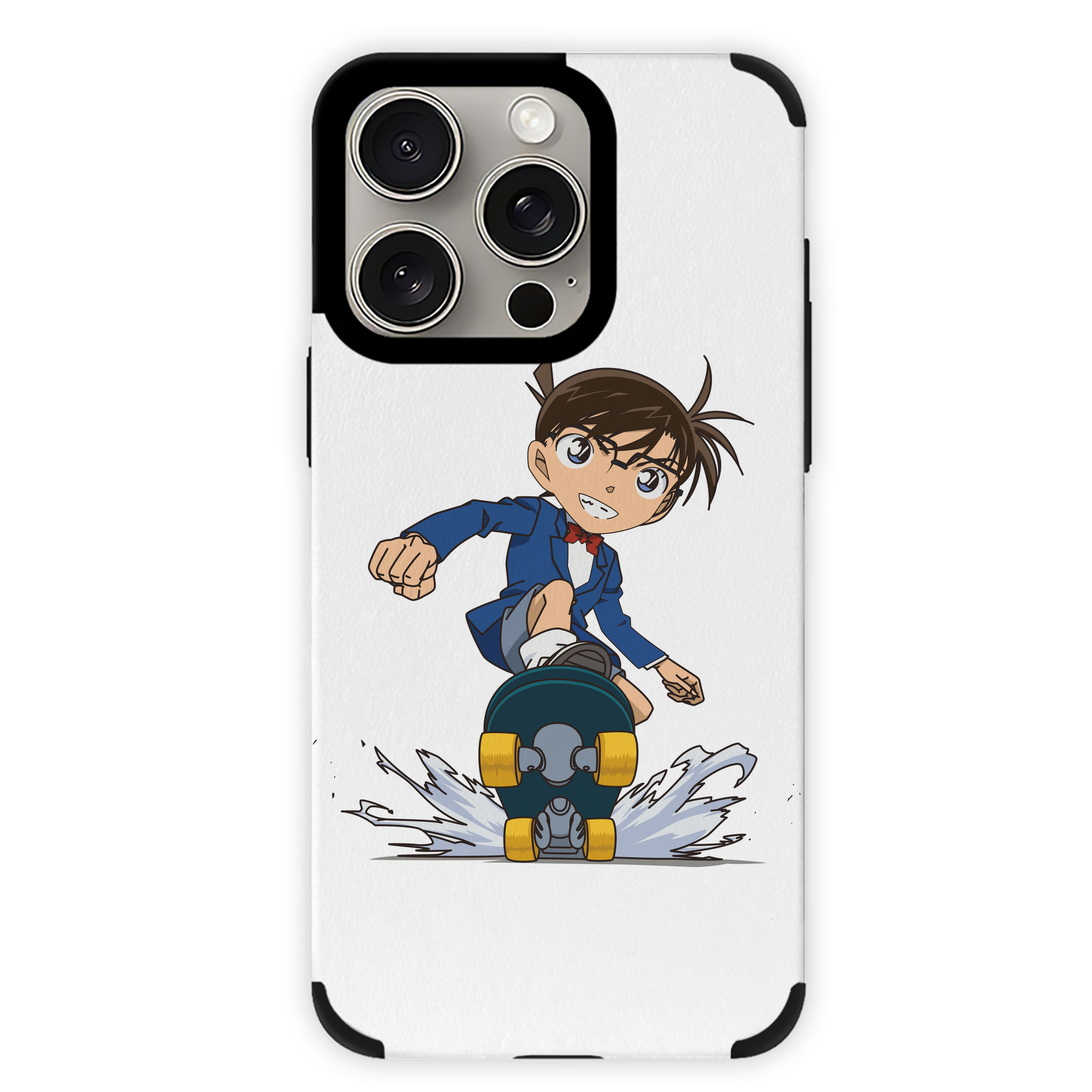 （画像用） 名探偵コナン 江戸川 コナン Detective Conan Conan Edogawa 【iPhone15ProMax対応】 PUレザー スマホケース 耐衝撃＆黄変防止
