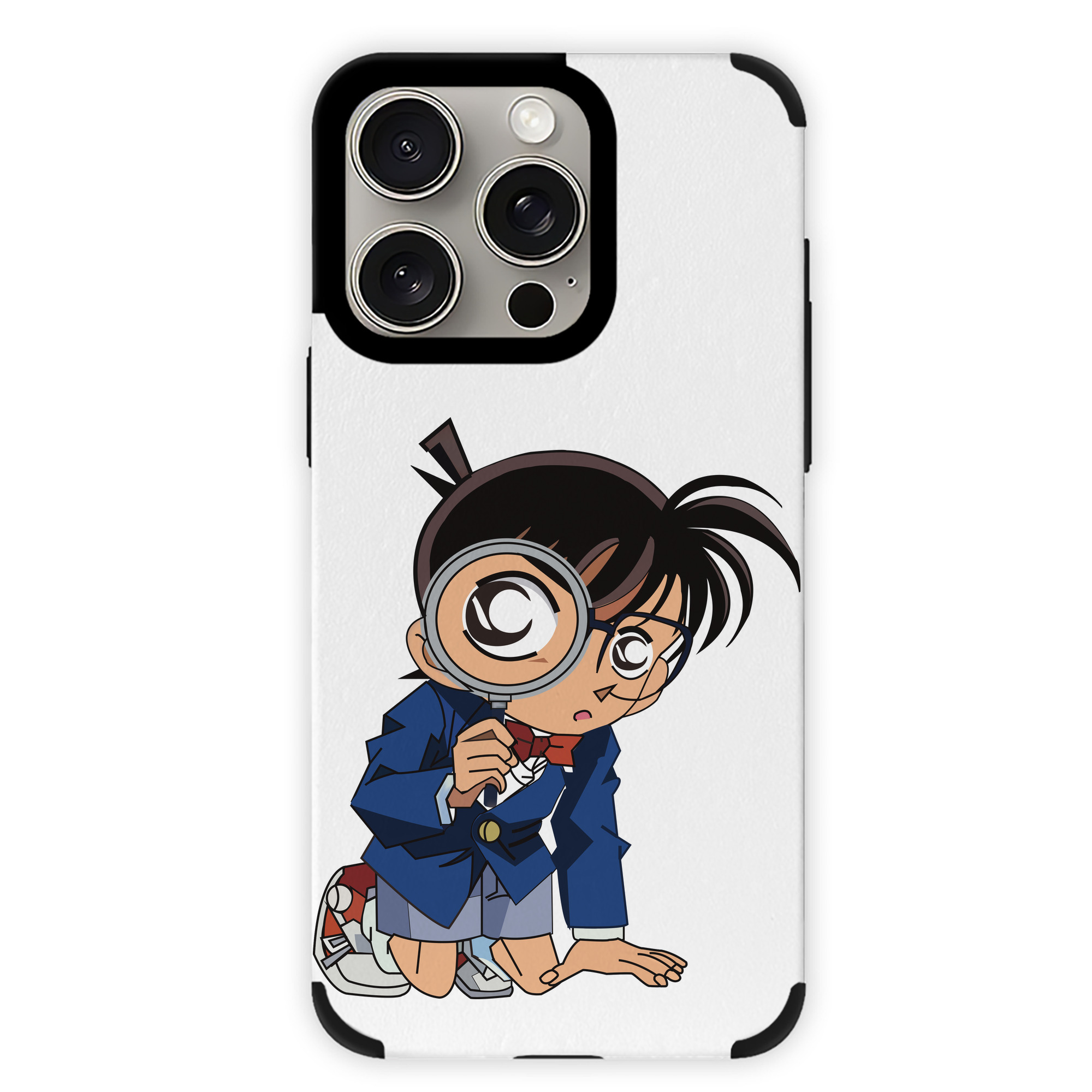 （画像用） 名探偵コナン 江戸川 コナン Detective Conan Conan Edogawa 【iPhone15ProMax対応】 PUレザー スマホケース 耐衝撃＆黄変防止