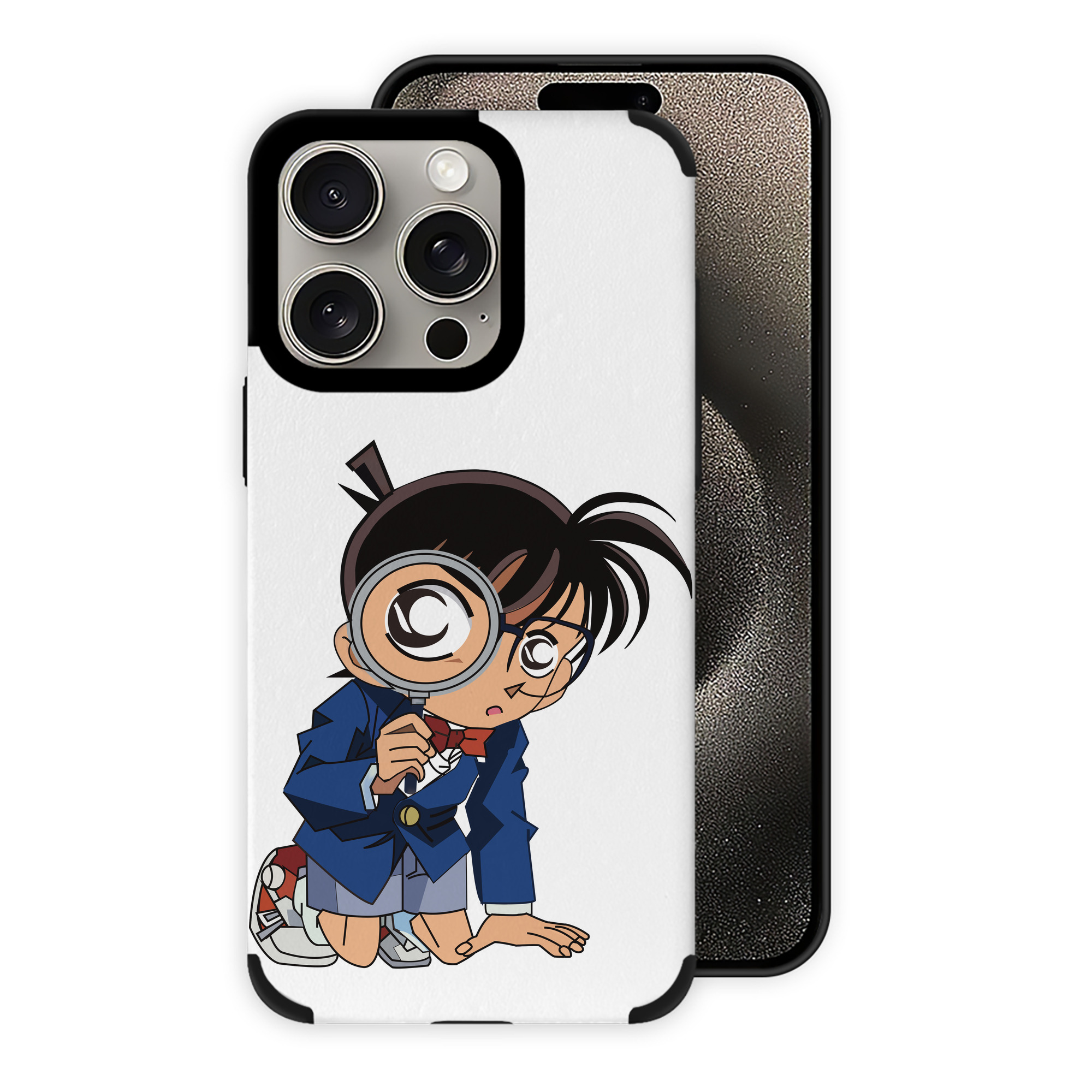 （画像用） 名探偵コナン 江戸川 コナン Detective Conan Conan Edogawa 【iPhone15ProMax対応】 PUレザー スマホケース 耐衝撃＆黄変防止